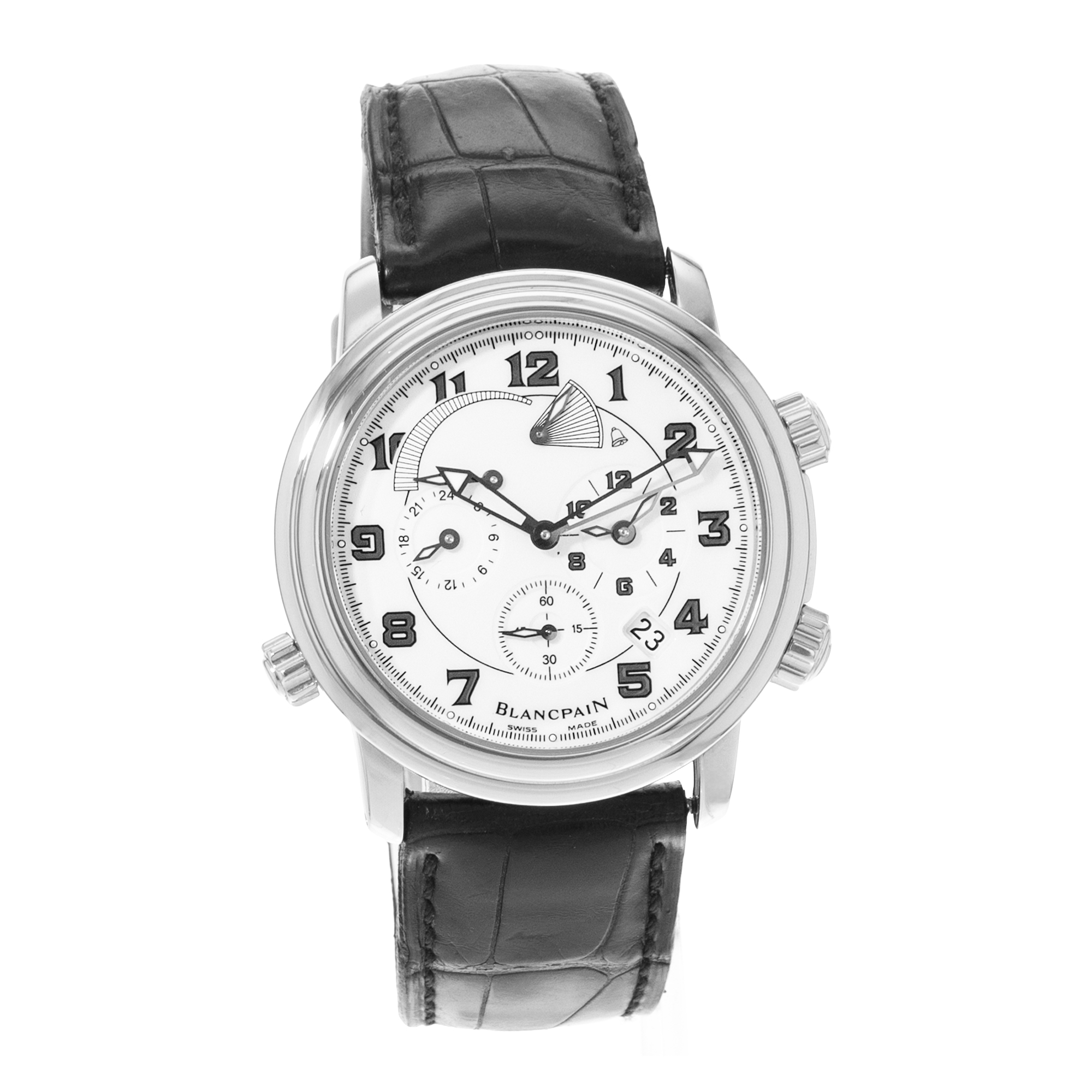 Blancpain Leman Reveil GMT 2041-1127M-53B 40mm Steel Power Mens Watch 2020 thumbnail 6
