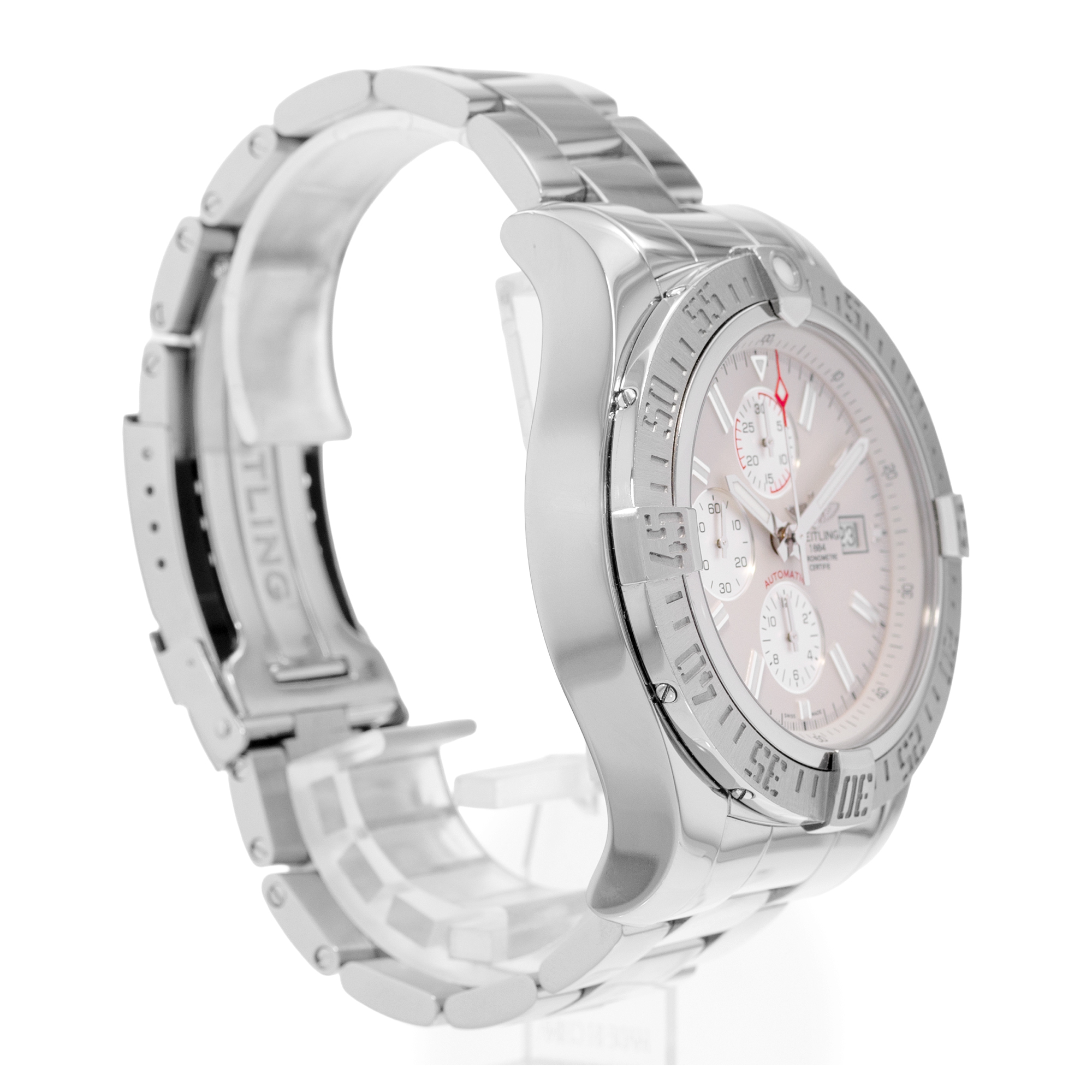 Breitling Super Avenger II A13371 48mm Silver Dial Steel Mens Watch Box 2016 thumbnail 5