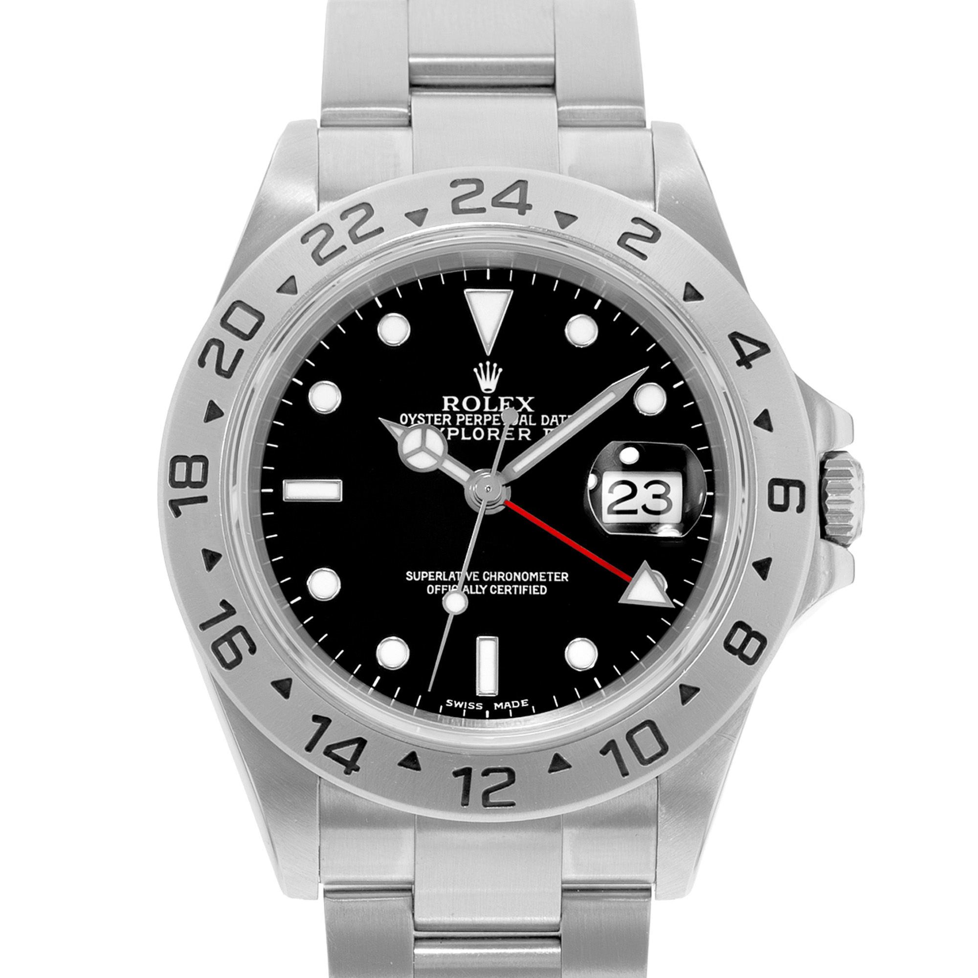 Rolex Explorer II 16570 40mm Black GMT Steel Oyster Mens Watch Papers 2004 thumbnail 1