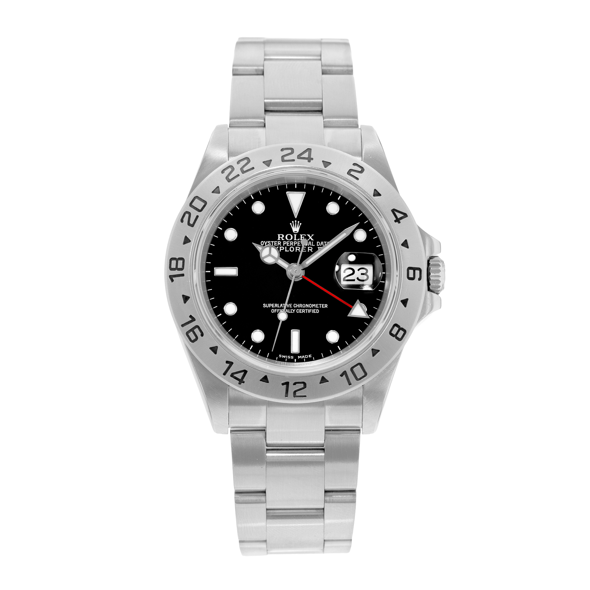 Rolex Explorer II 16570 40mm Black GMT Steel Oyster Mens Watch Papers 2004 thumbnail 2