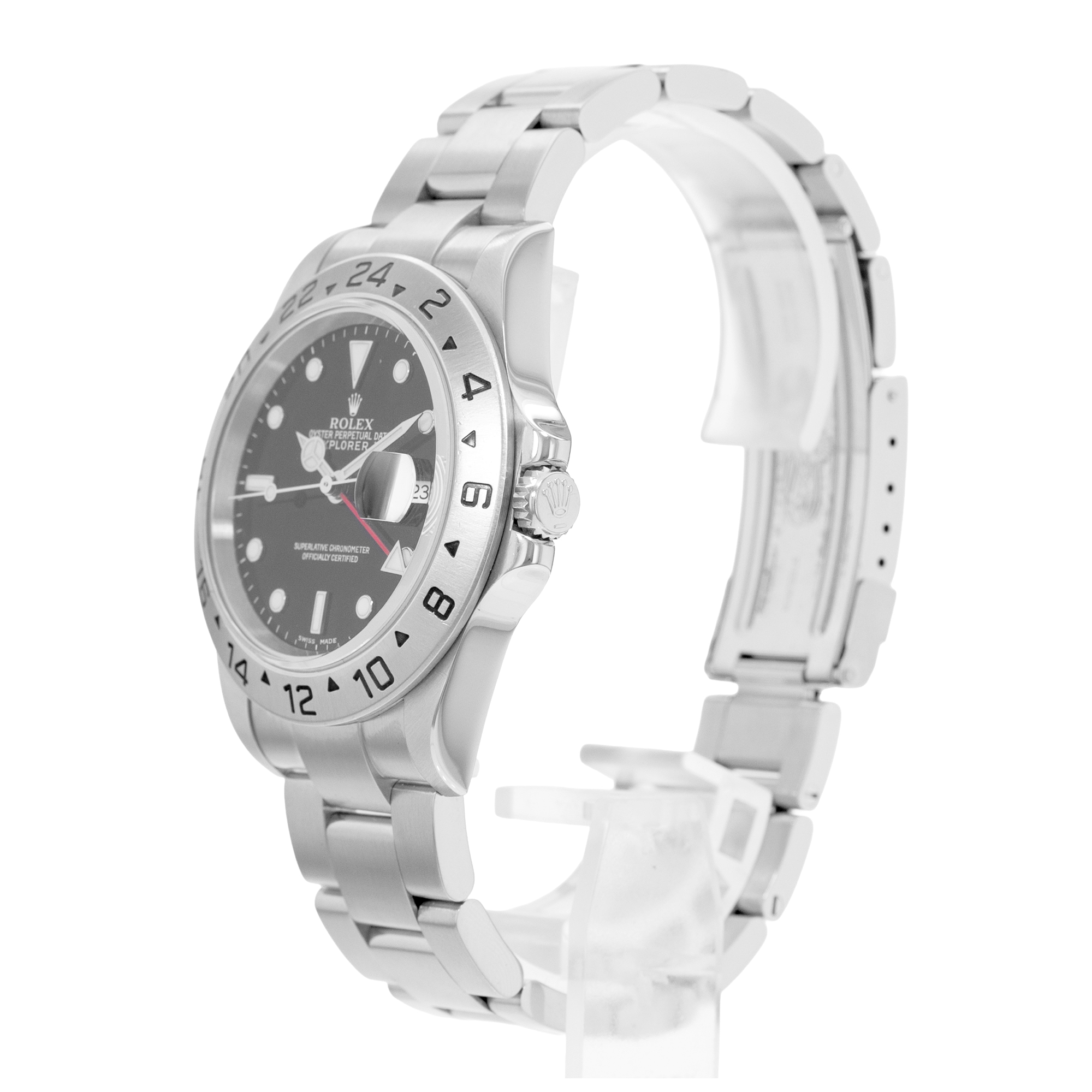 Rolex Explorer II 16570 40mm Black GMT Steel Oyster Mens Watch Papers 2004 thumbnail 5