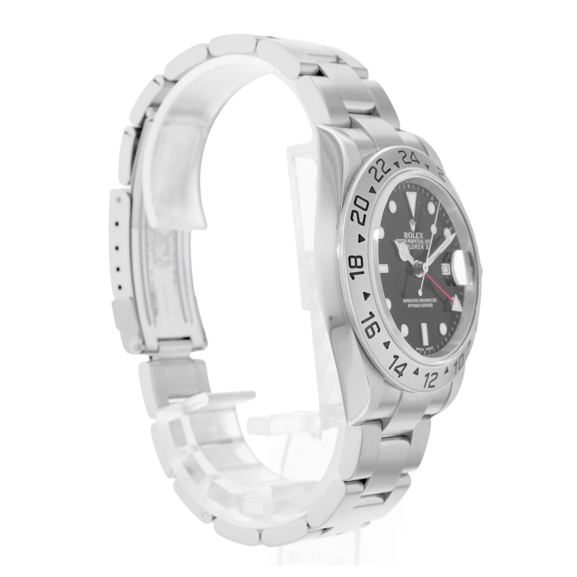 Rolex Explorer II 16570 40mm Black GMT Steel Oyster Mens Watch Papers 2004 thumbnail 6