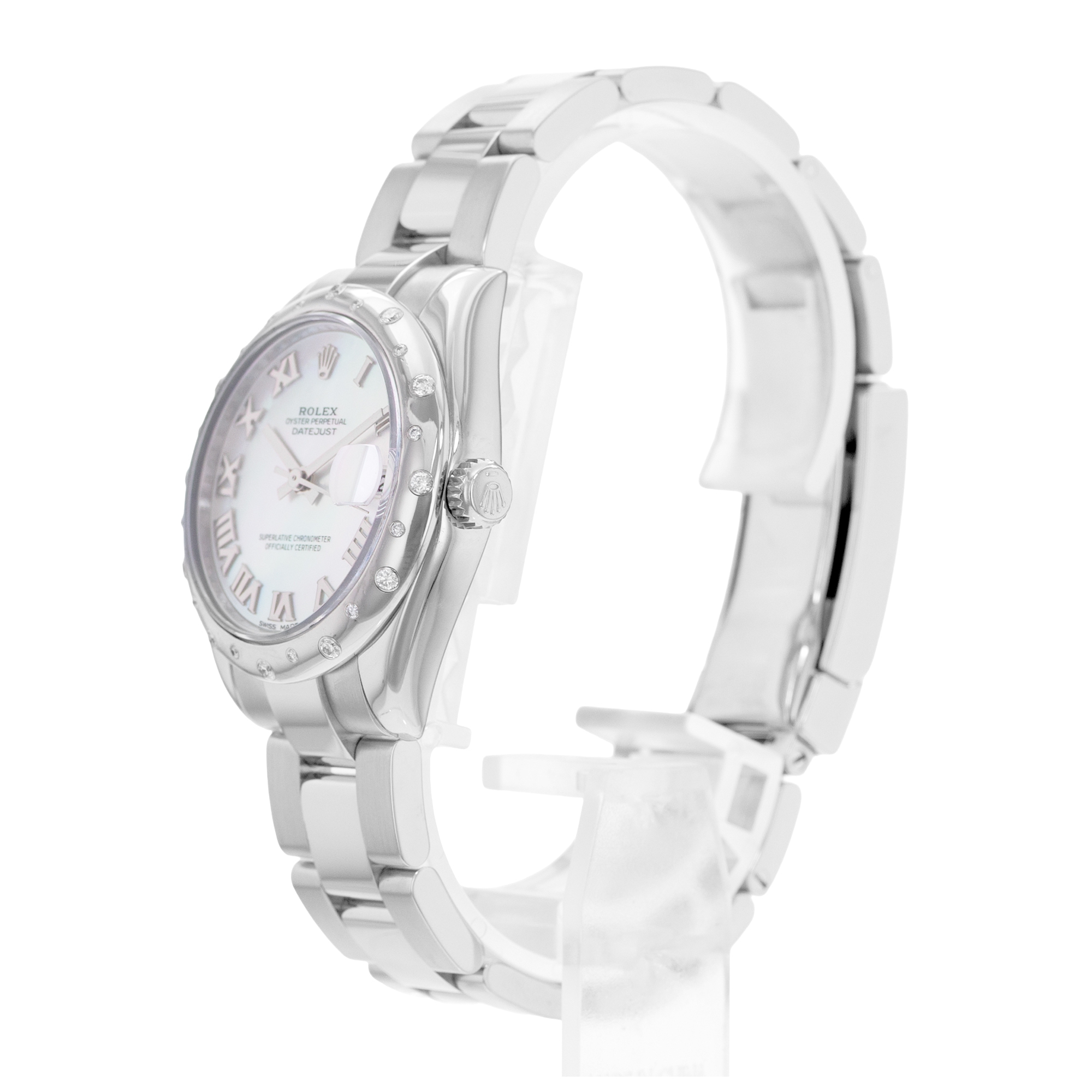Rolex Datejust 31 178344 Factory Mother of Pearl Scattered Diamond Bezel Watch thumbnail 4