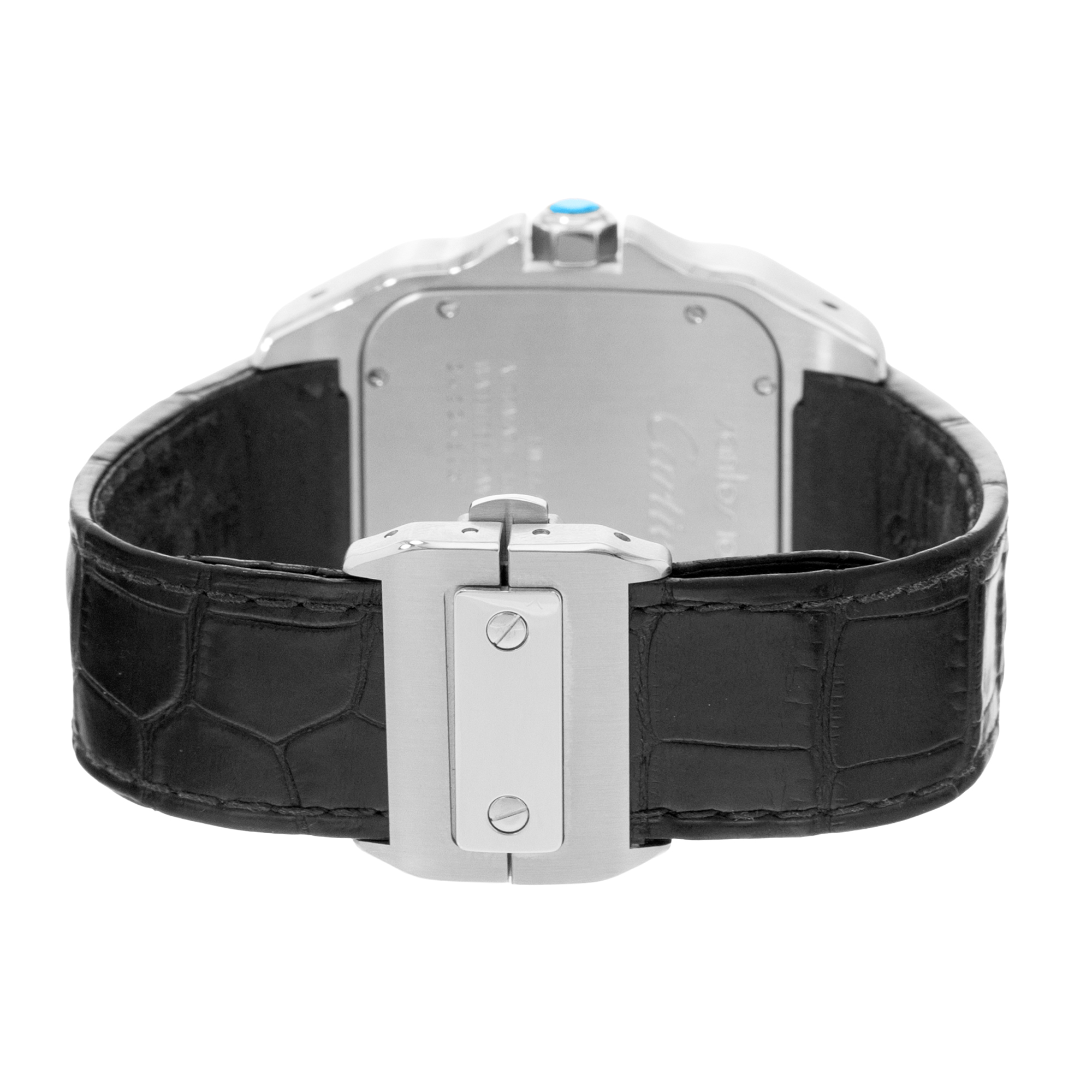 Cartier Santos 100 W20073X8 2656 38mm Silver Dial Steel Mens Watch Papers 2013 thumbnail 8