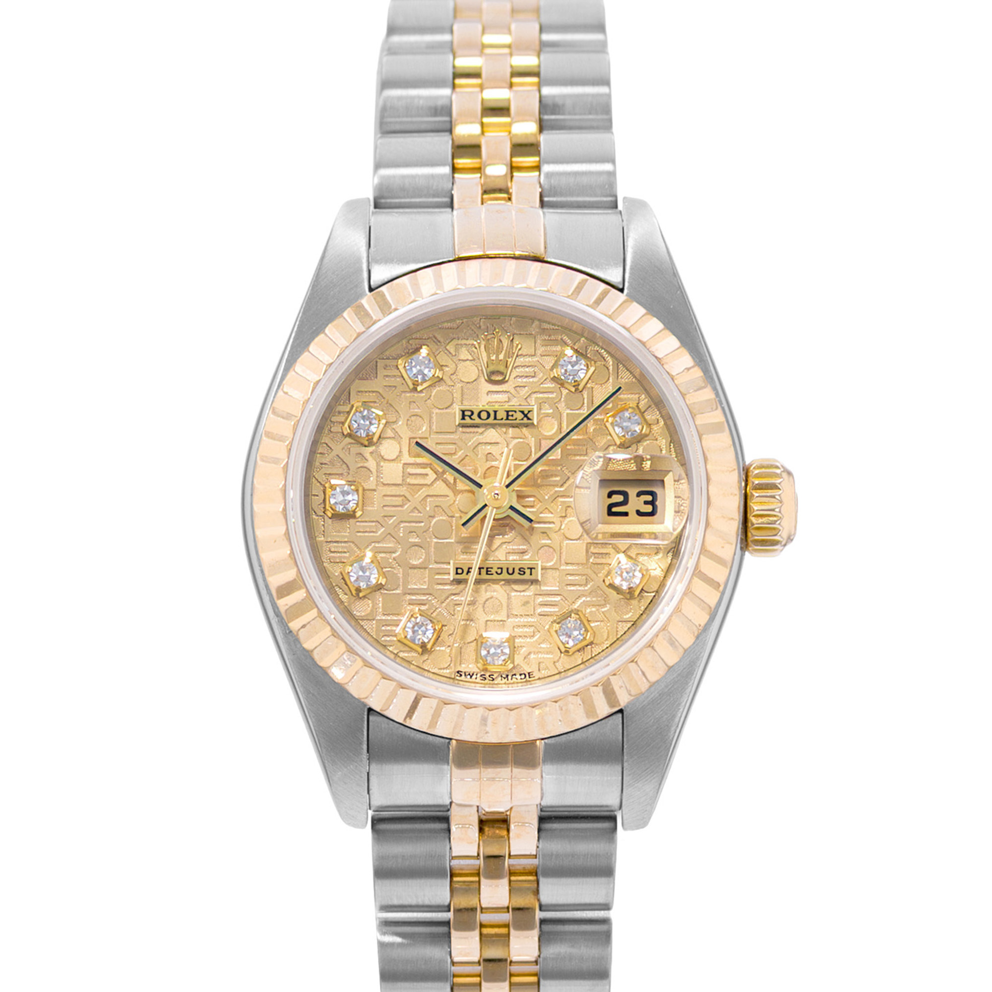 Rolex Datejust 26 79173 Diamond Jubilee Steel 18k Yellow Gold Ladies Watch 2000 thumbnail 1