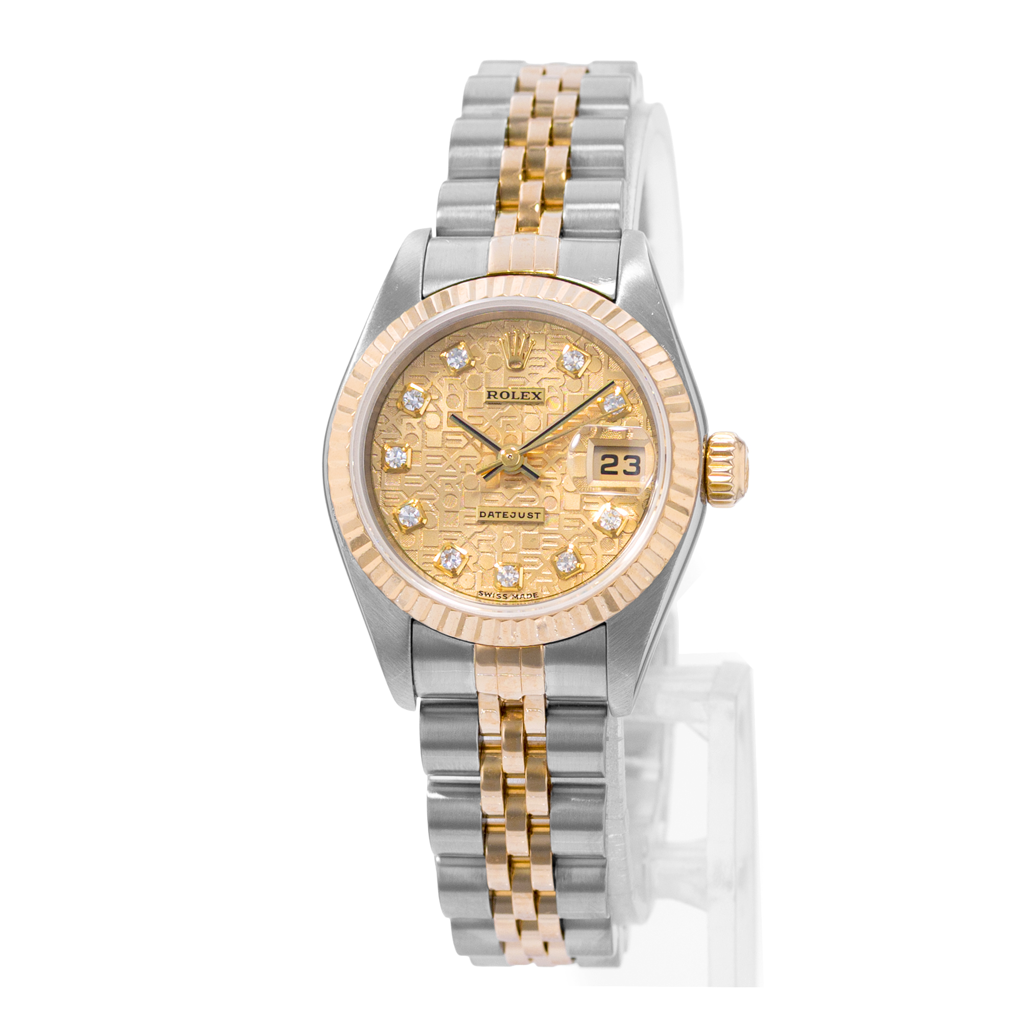 Rolex Datejust 26 79173 Diamond Jubilee Steel 18k Yellow Gold Ladies Watch 2000 thumbnail 3