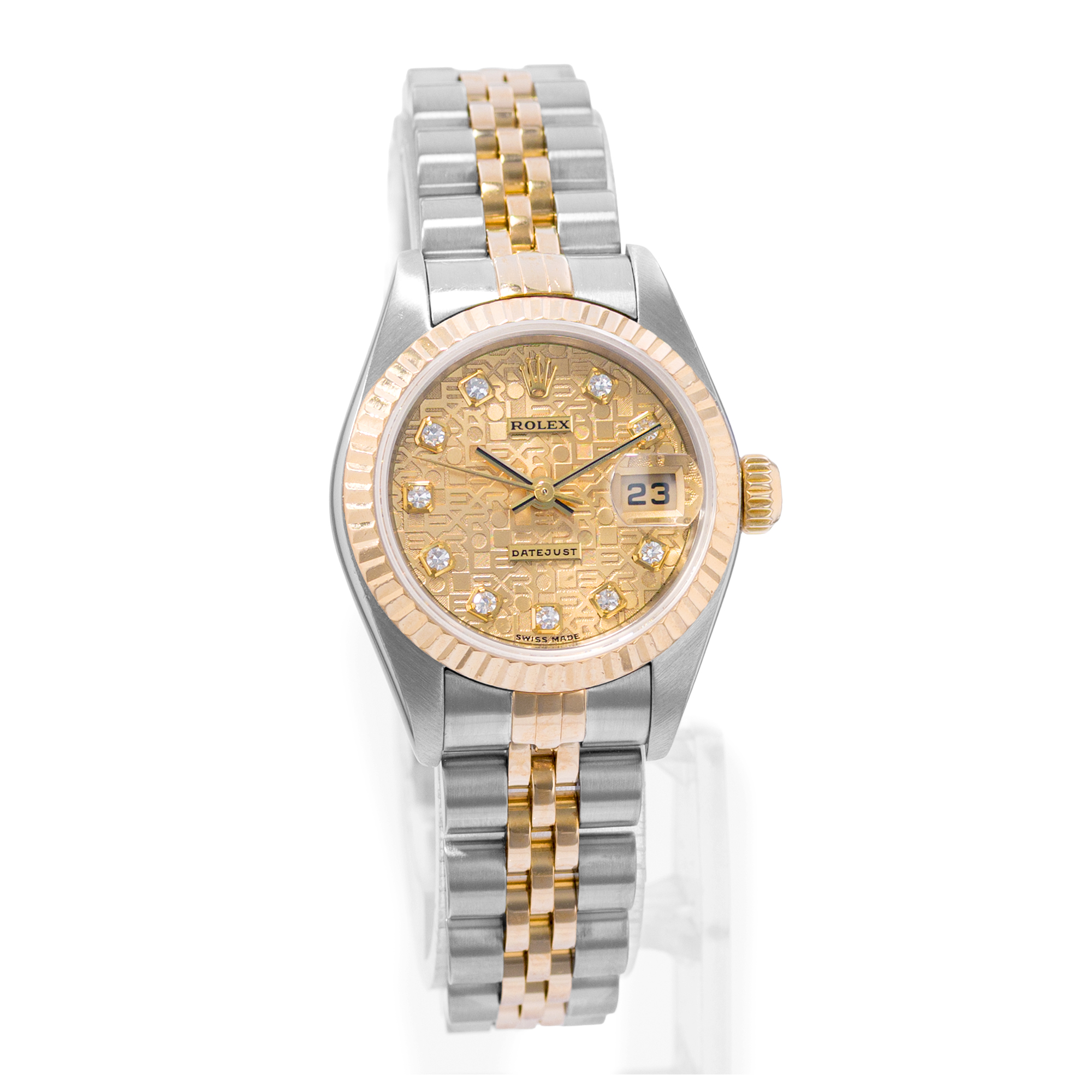 Rolex Datejust 26 79173 Diamond Jubilee Steel 18k Yellow Gold Ladies Watch 2000 thumbnail 6
