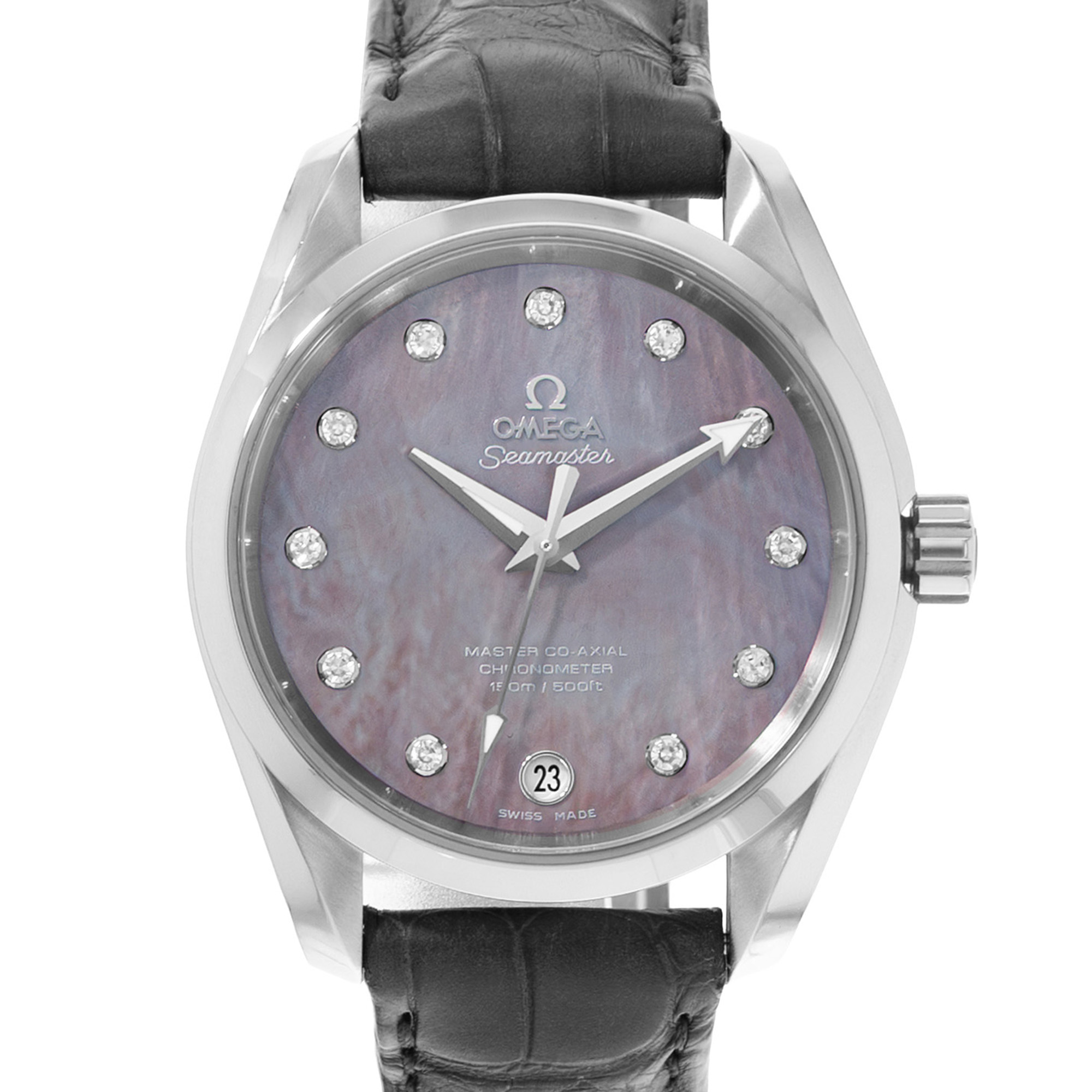 Omega Seamaster Aqua Terra 231.13.39.21.57.001 MOP Diamond Steel Watch Papers thumbnail 1