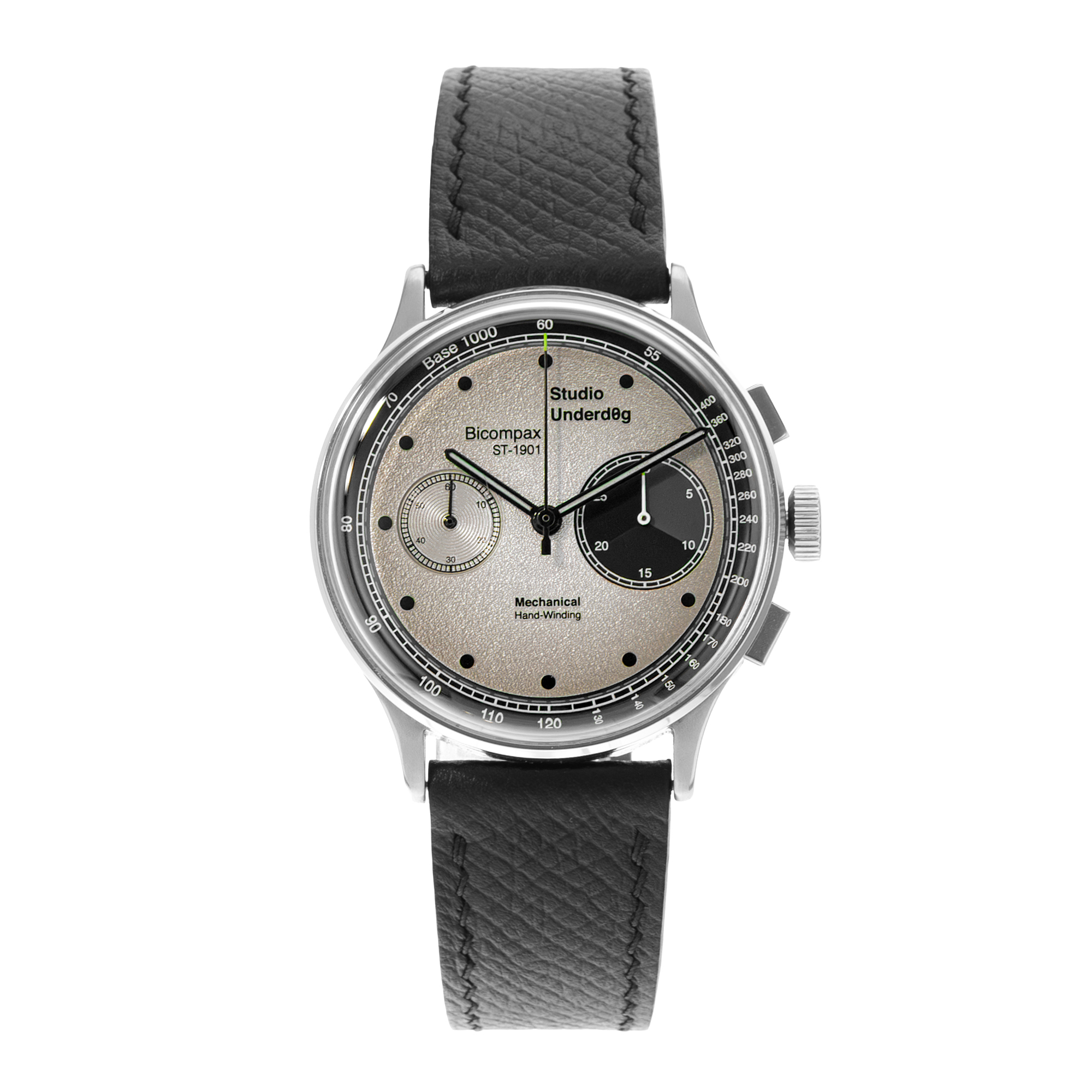 Studio Underd0g Go0fy Panda ST-1901B 38mm Panda Steel Chronograph Mens Watch Box thumbnail 2
