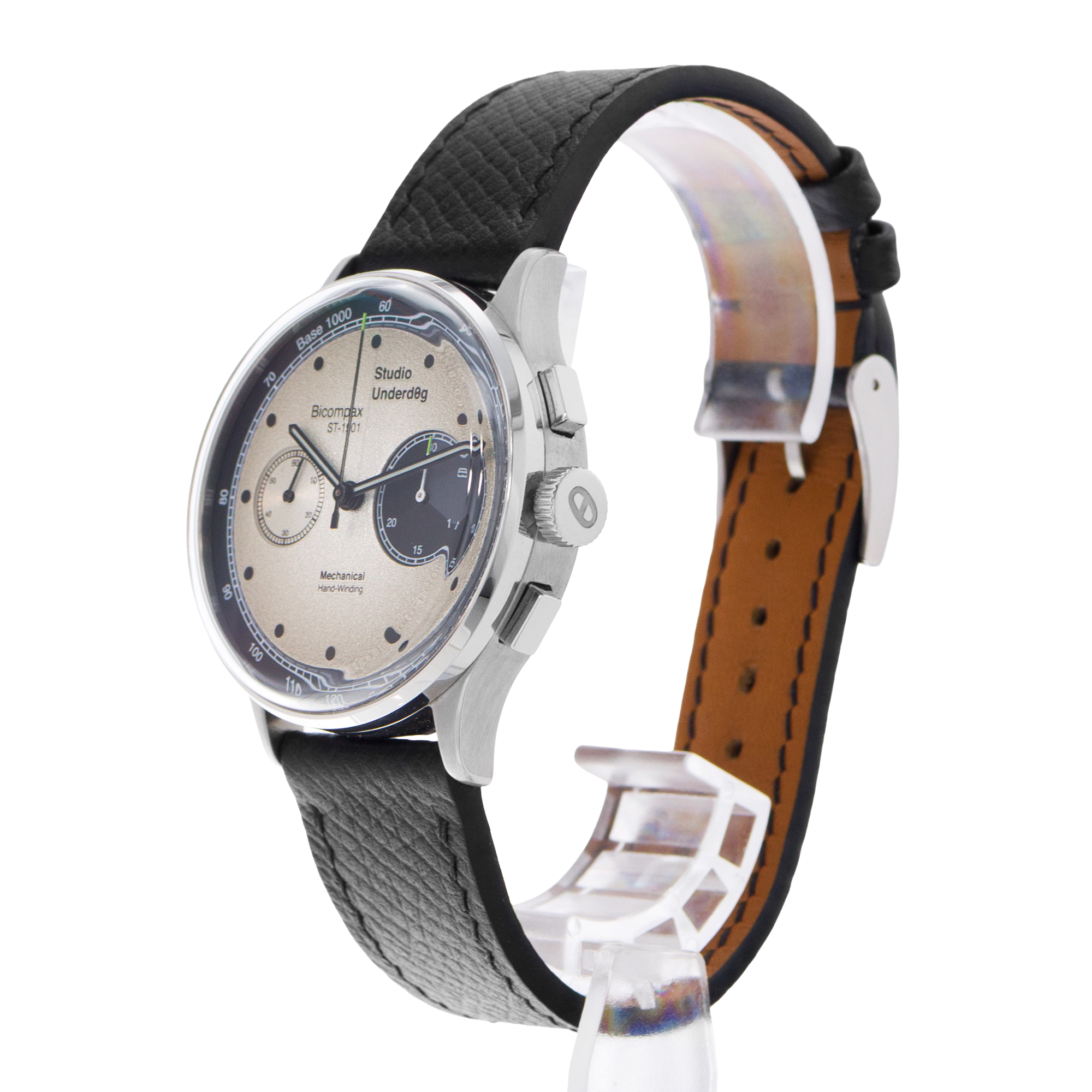 Studio Underd0g Go0fy Panda ST-1901B 38mm Panda Steel Chronograph Mens Watch Box thumbnail 4