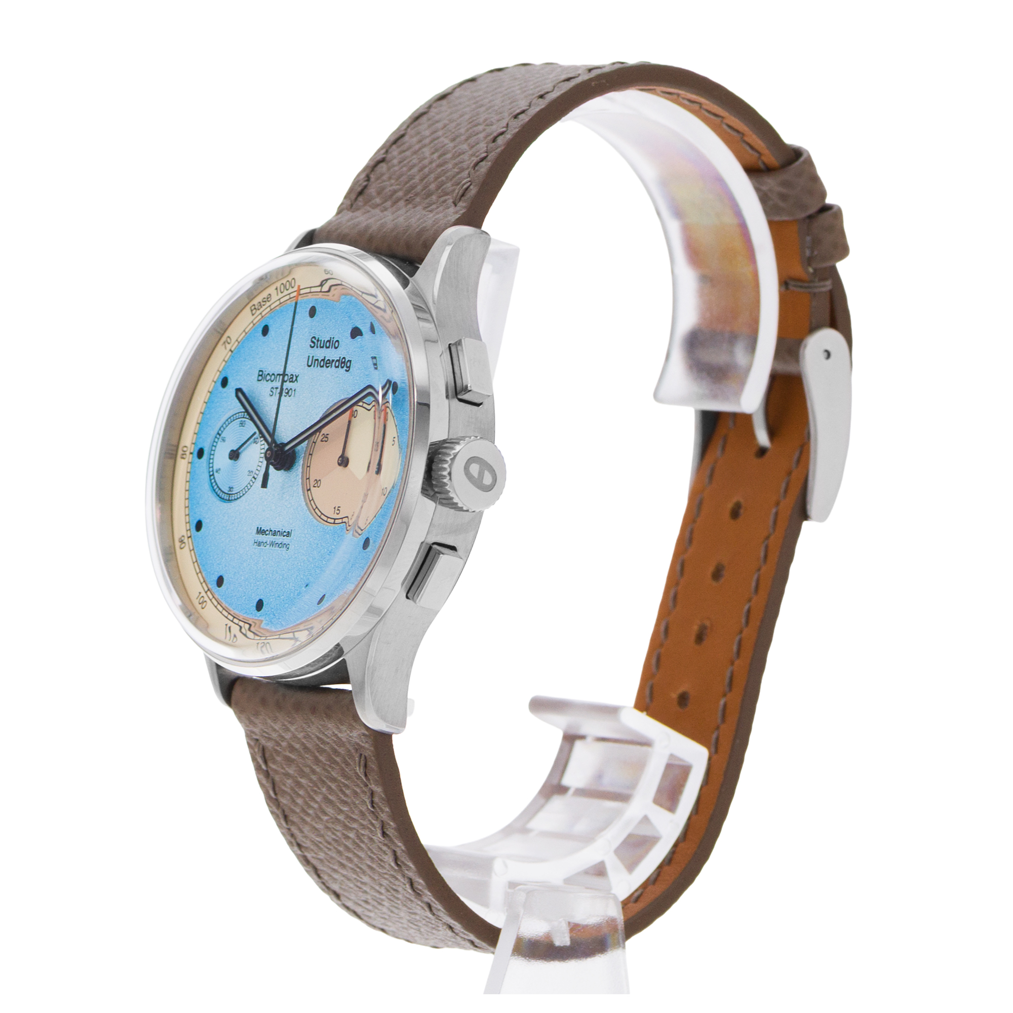 Studio Underd0g Desert Sky ST-1901B 38mm Blue Steel Chronograph Mens Watch Box thumbnail 4