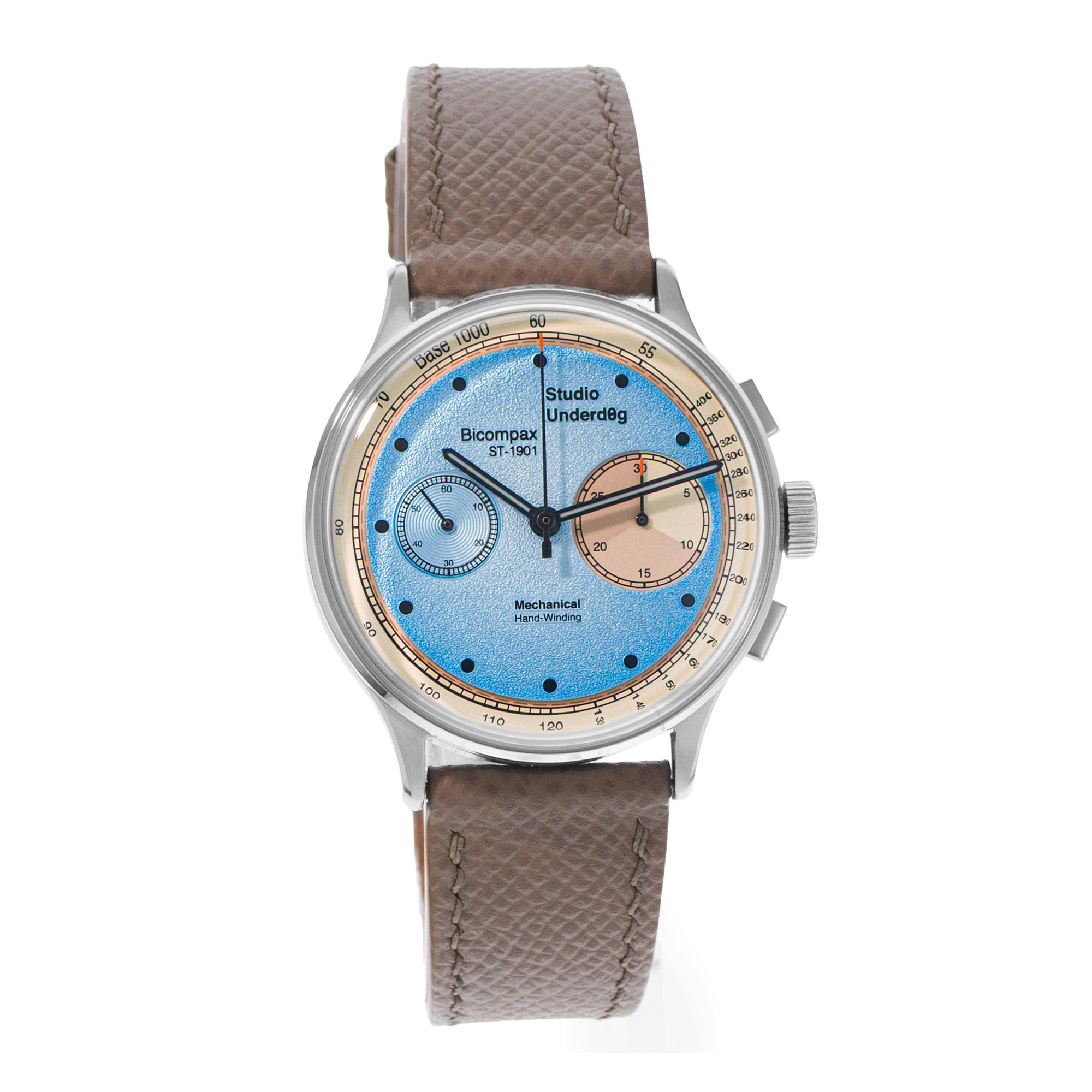 Studio Underd0g Desert Sky ST-1901B 38mm Blue Steel Chronograph Mens Watch Box thumbnail 6