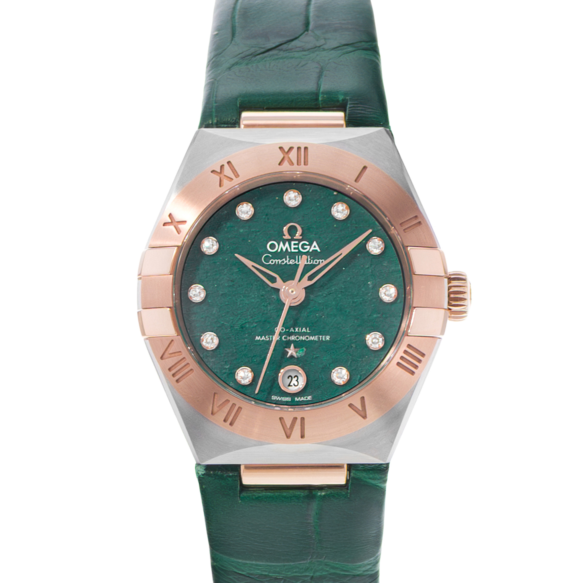 Omega Constellation 131.23.29.20.99.001 29mm Green Diamond Steel 18k Rose Gold thumbnail 1