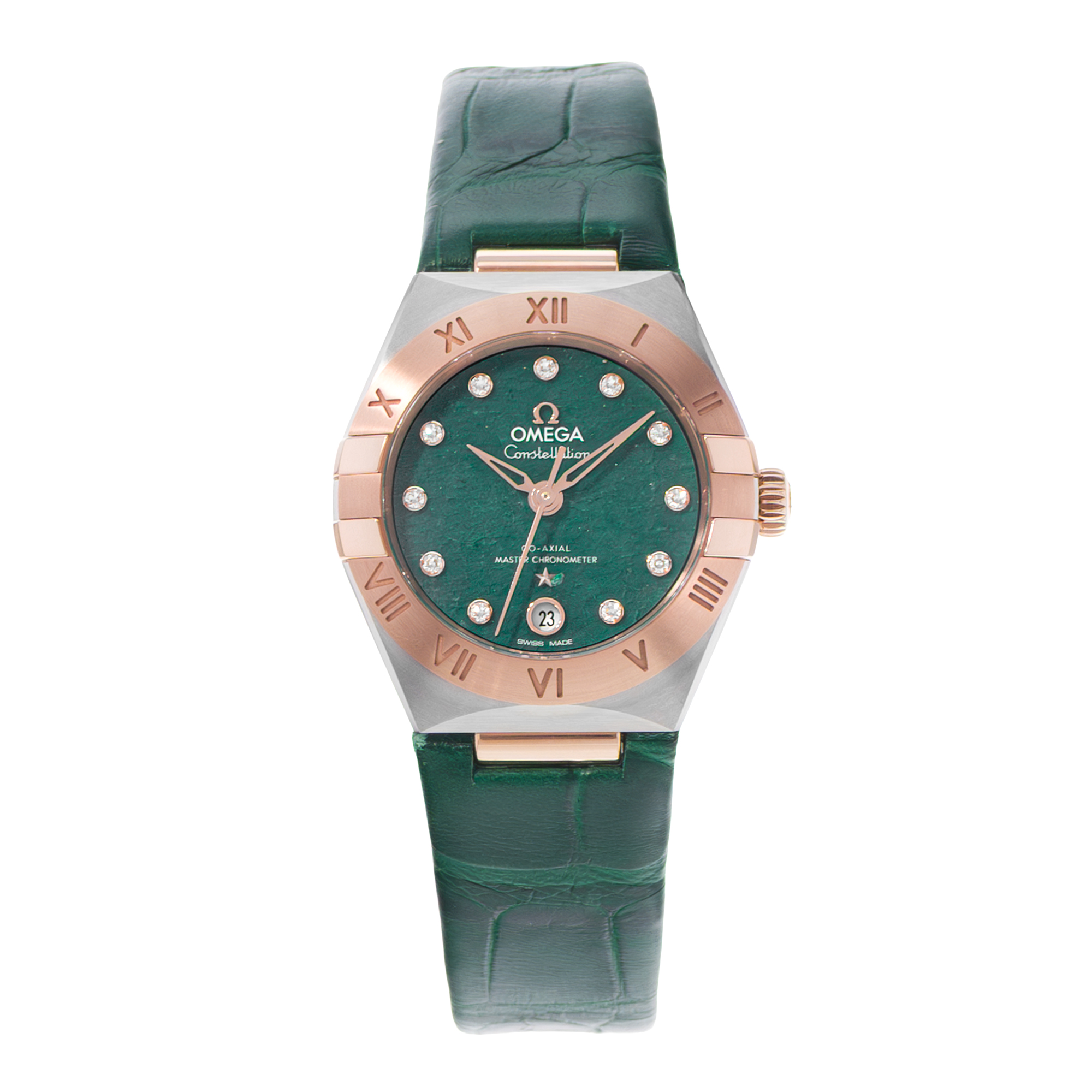 Omega Constellation 131.23.29.20.99.001 29mm Green Diamond Steel 18k Rose Gold thumbnail 2