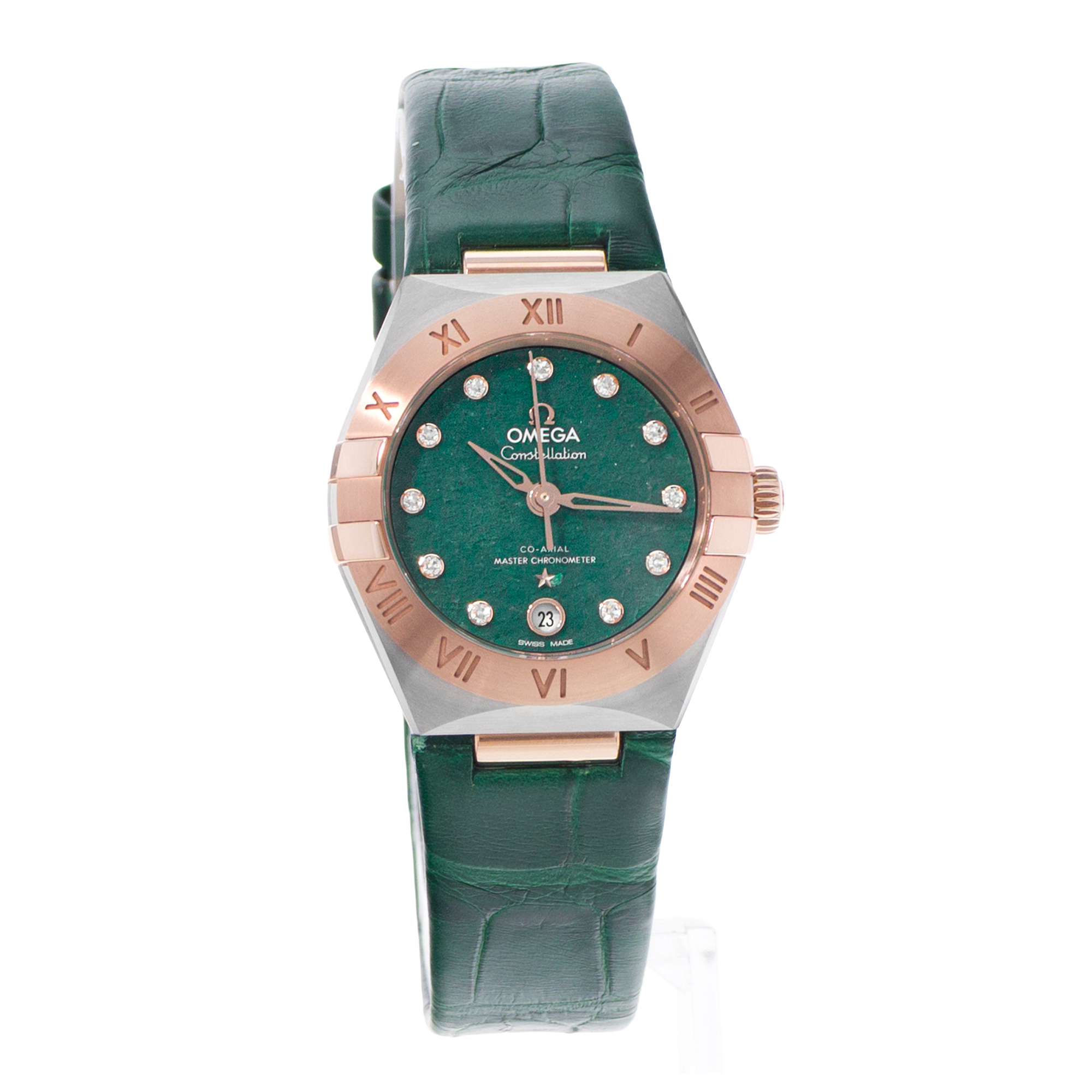 Omega Constellation 131.23.29.20.99.001 29mm Green Diamond Steel 18k Rose Gold thumbnail 7
