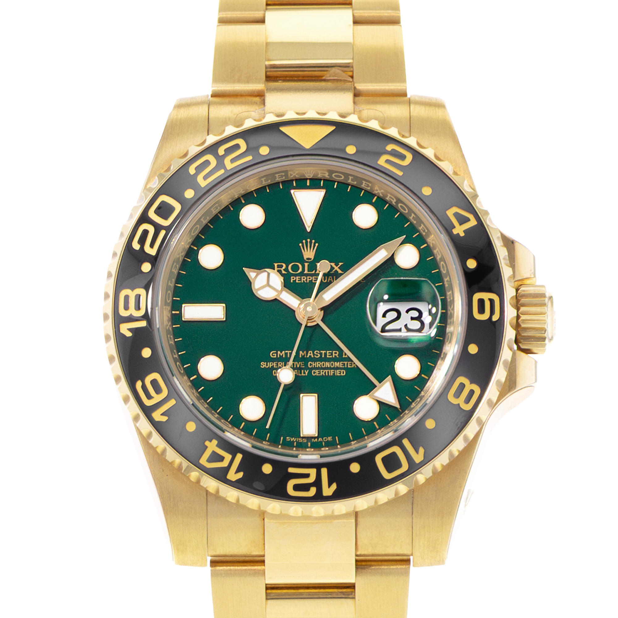 Rolex GMT-Master II 116718LN 40mm Ceramic 18k Yellow Gold Mens Watch Papers 2006 thumbnail 1