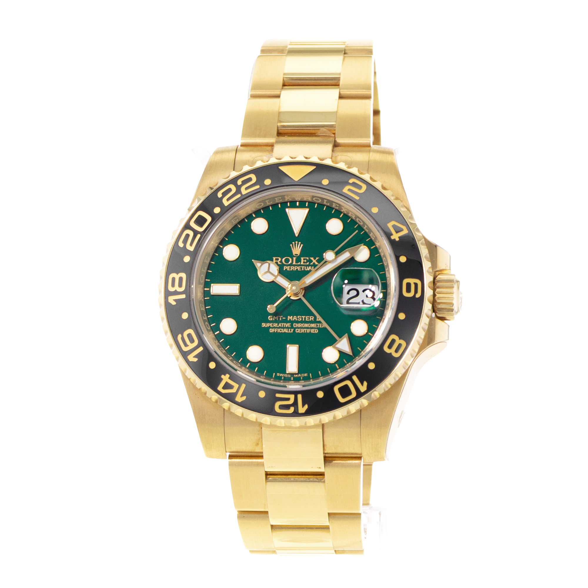Rolex GMT-Master II 116718LN 40mm Ceramic 18k Yellow Gold Mens Watch Papers 2006 thumbnail 4