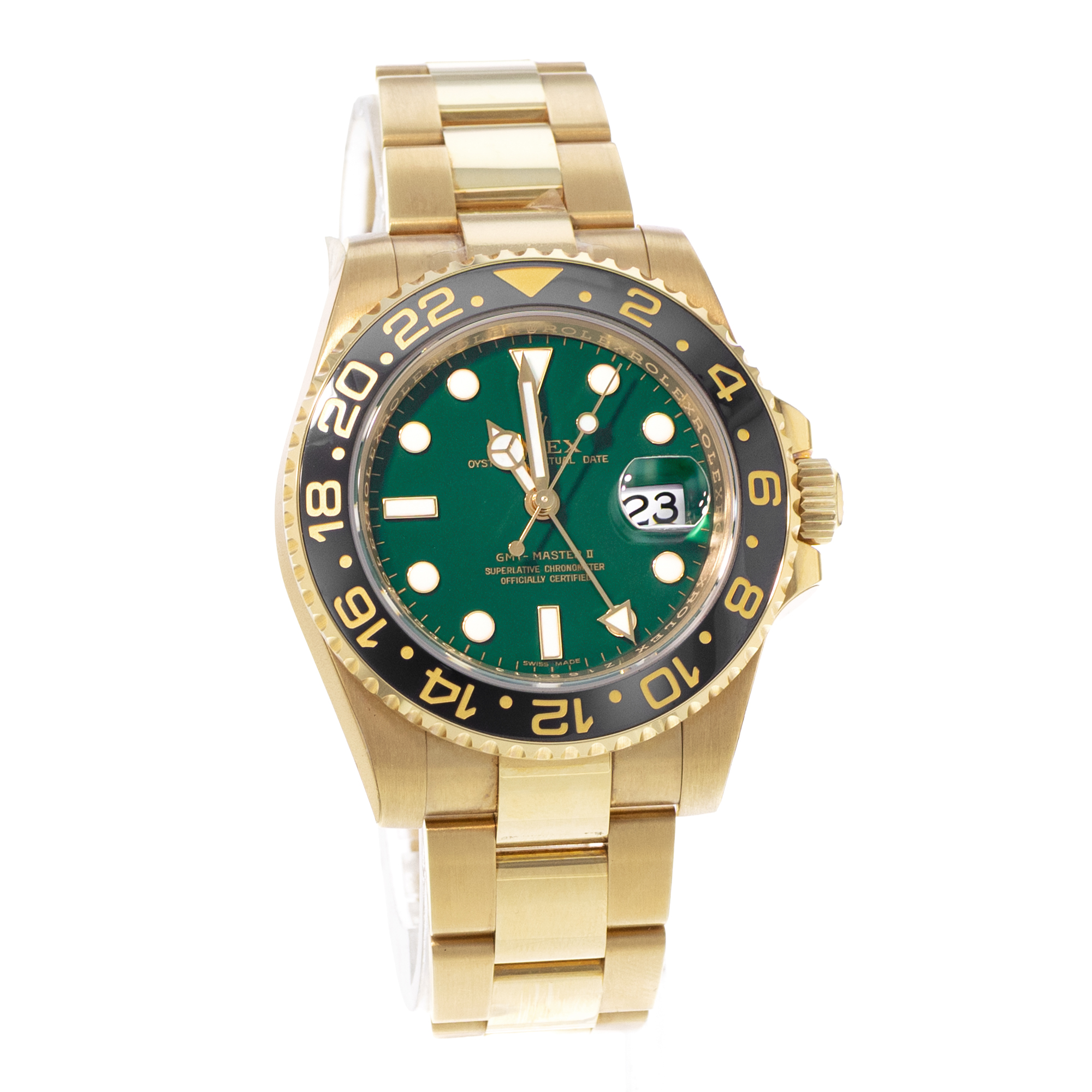 Rolex GMT-Master II 116718LN 40mm Ceramic 18k Yellow Gold Mens Watch Papers 2006 thumbnail 7