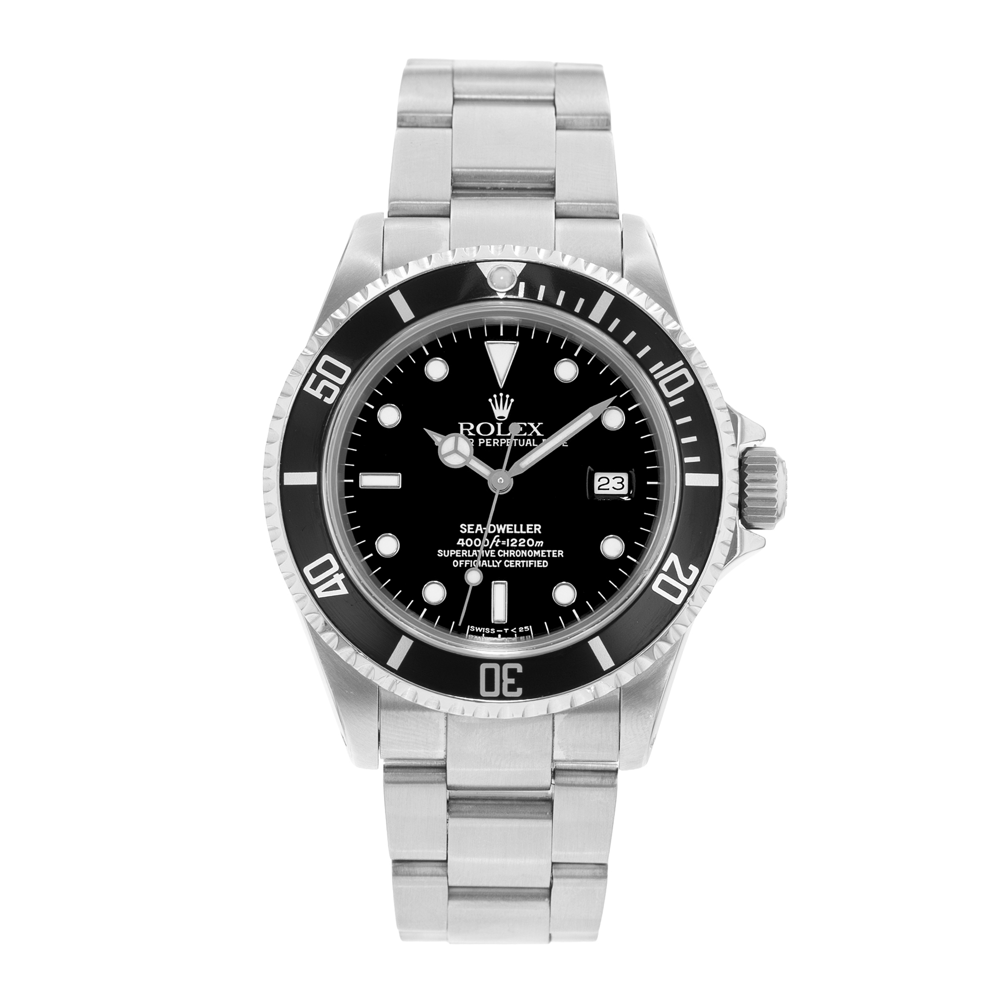 Rolex Sea-Dweller 4000 16600 40mm Black Dial Steel Aluminum Mens Watch 1991 thumbnail 2
