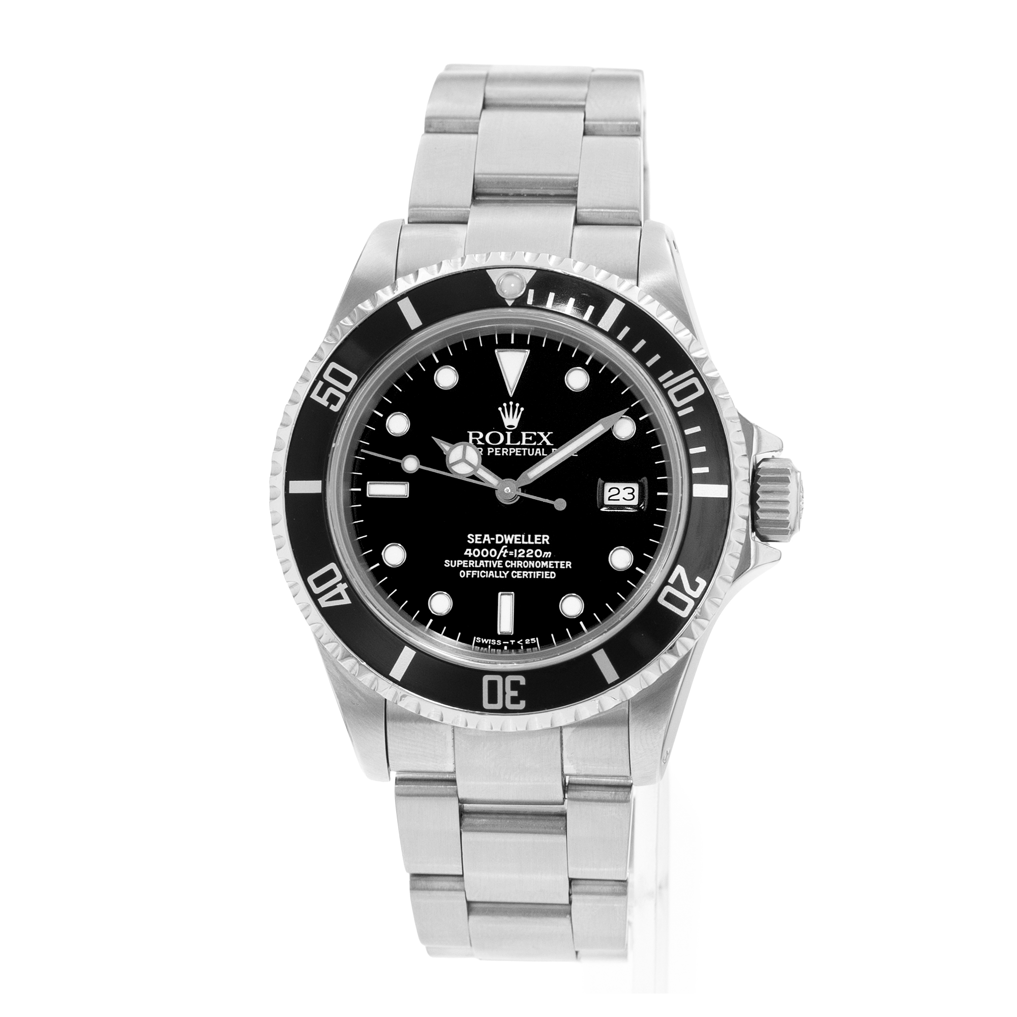 Rolex Sea-Dweller 4000 16600 40mm Black Dial Steel Aluminum Mens Watch 1991 thumbnail 3