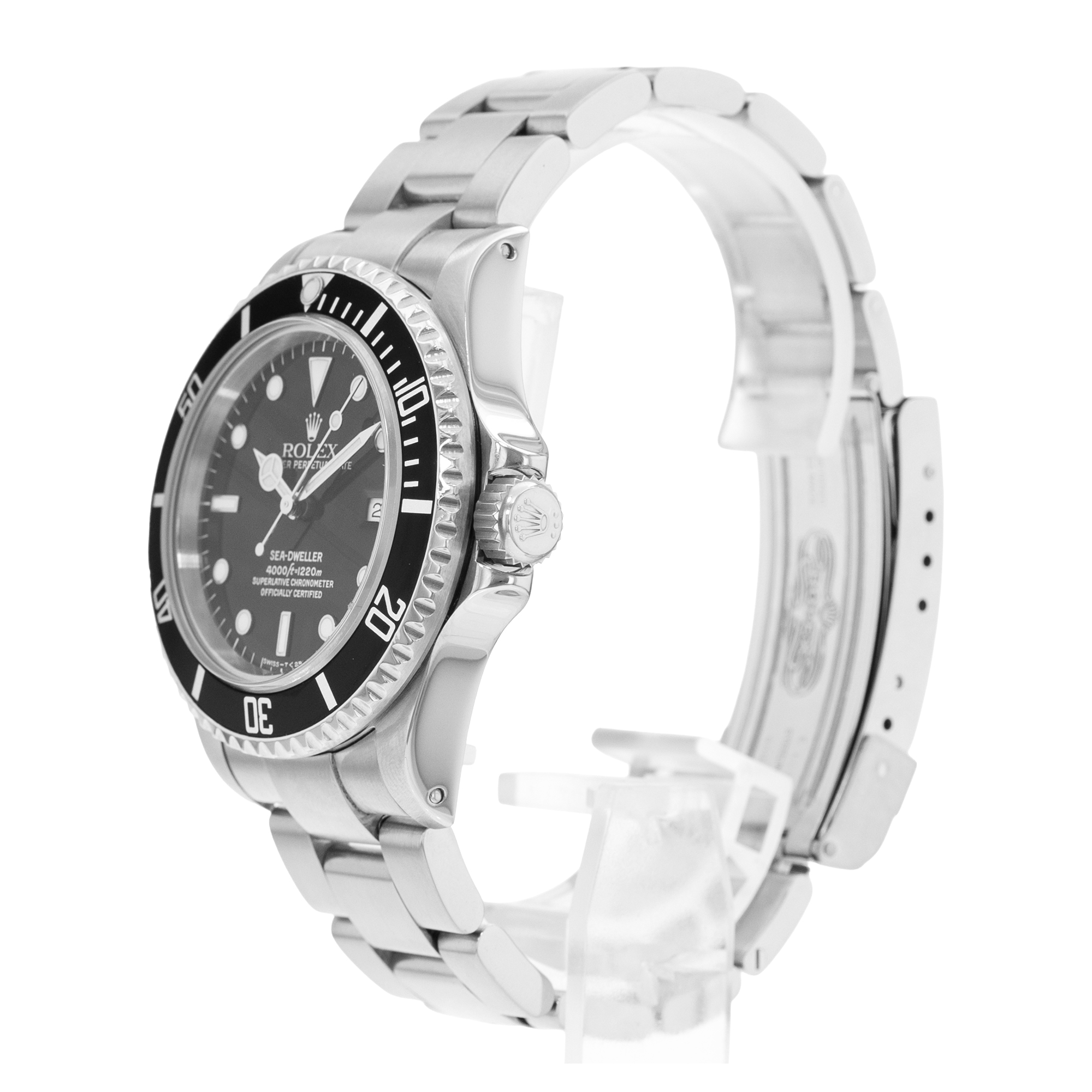 Rolex Sea-Dweller 4000 16600 40mm Black Dial Steel Aluminum Mens Watch 1991 thumbnail 4