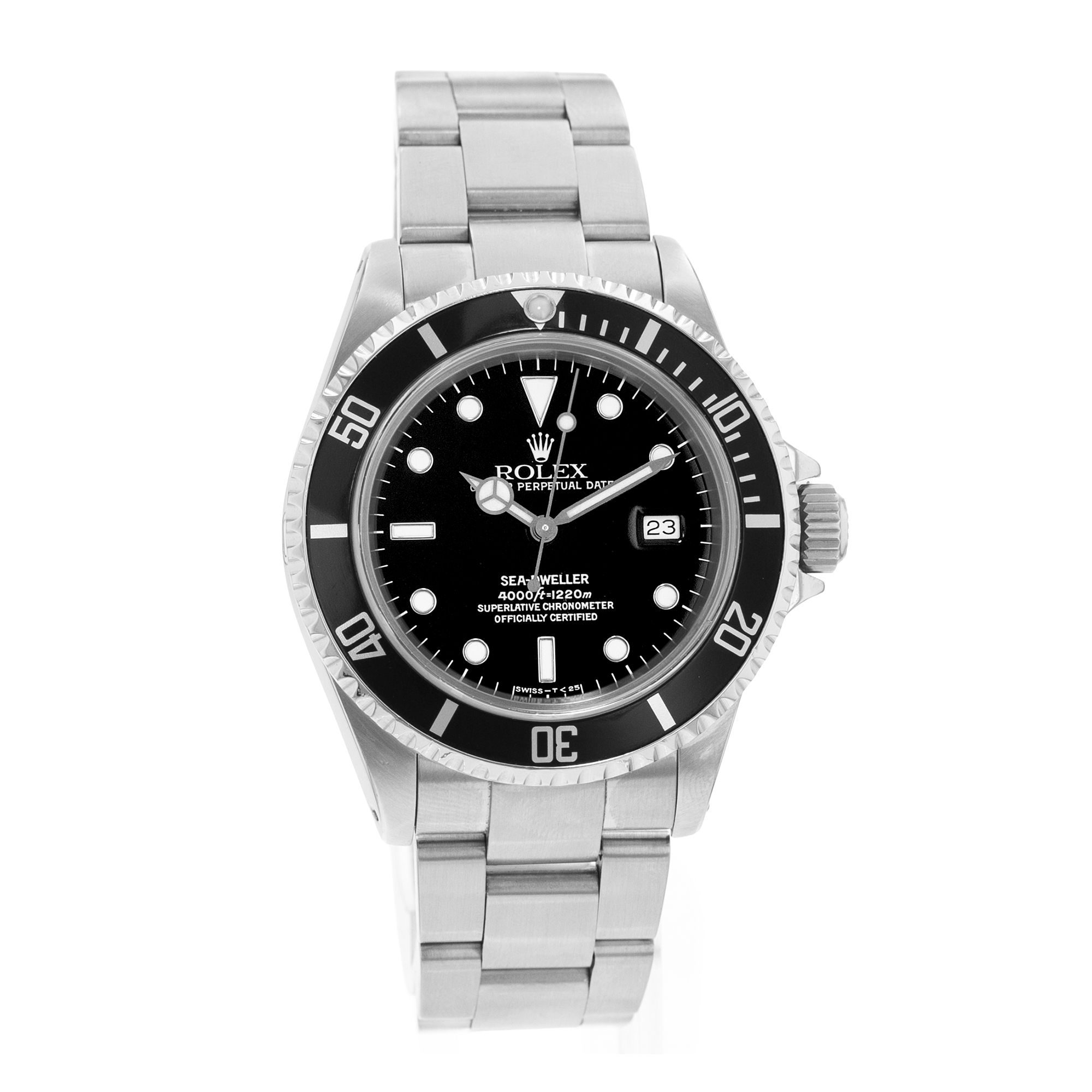 Rolex Sea-Dweller 4000 16600 40mm Black Dial Steel Aluminum Mens Watch 1991 thumbnail 6