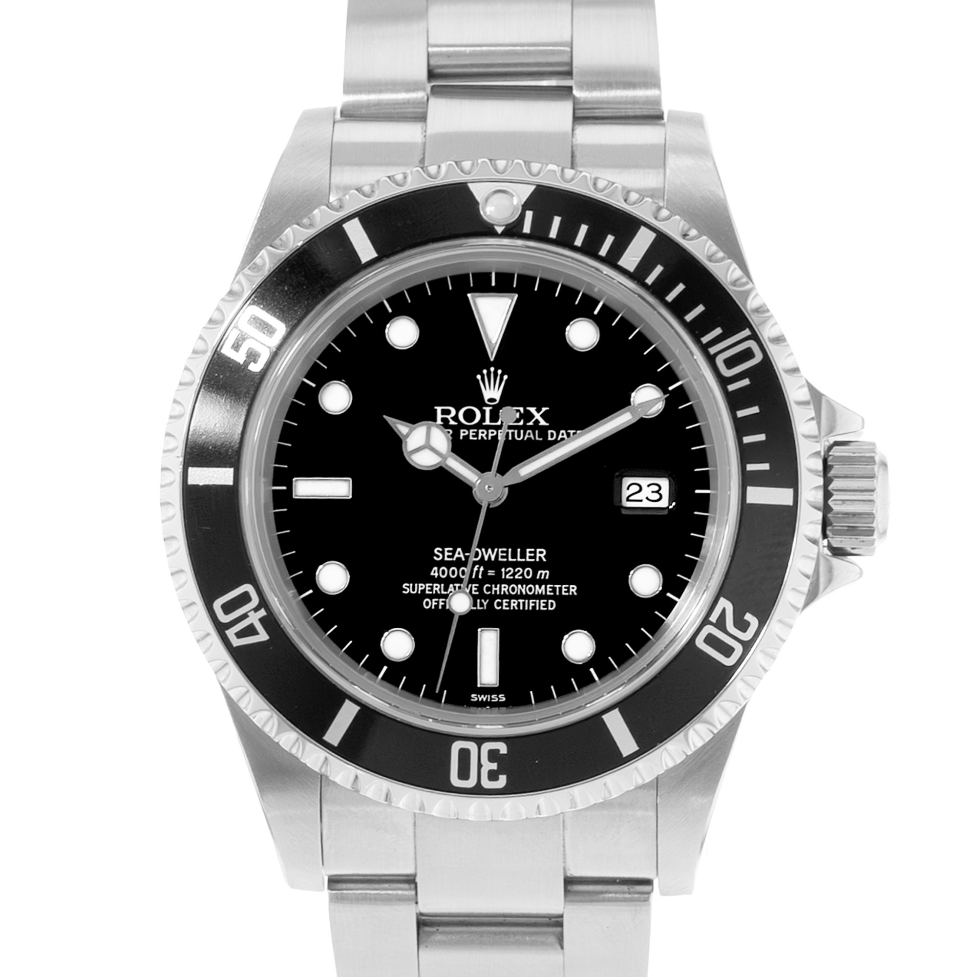 Rolex Sea-Dweller 4000 16600 40mm Black Steel Aluminum Mens Watch Papers 1999 thumbnail 1