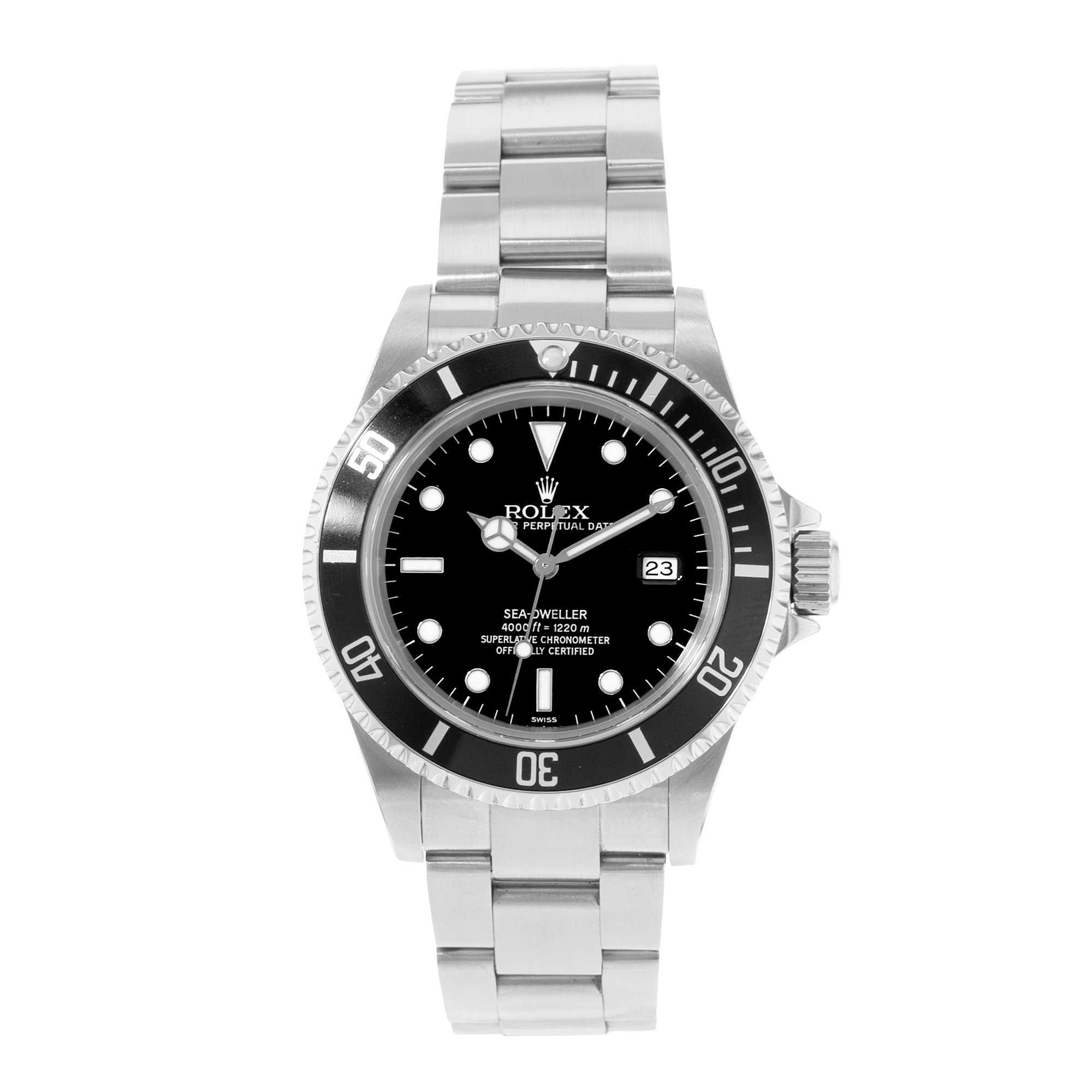 Rolex Sea-Dweller 4000 16600 40mm Black Steel Aluminum Mens Watch Papers 1999 thumbnail 2