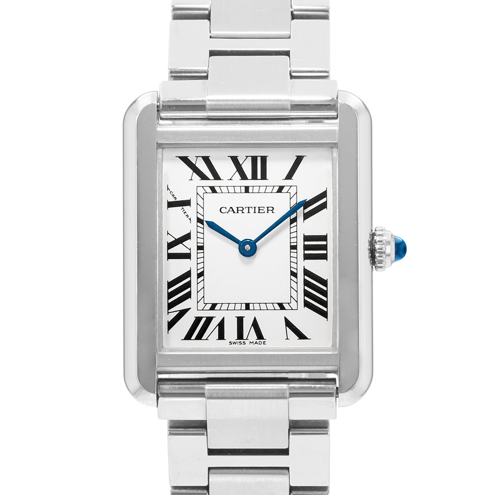 Cartier Tank Solo W5200013 3170 24mm Silver Roman Dial Steel Ladies Watch 2010 thumbnail 1