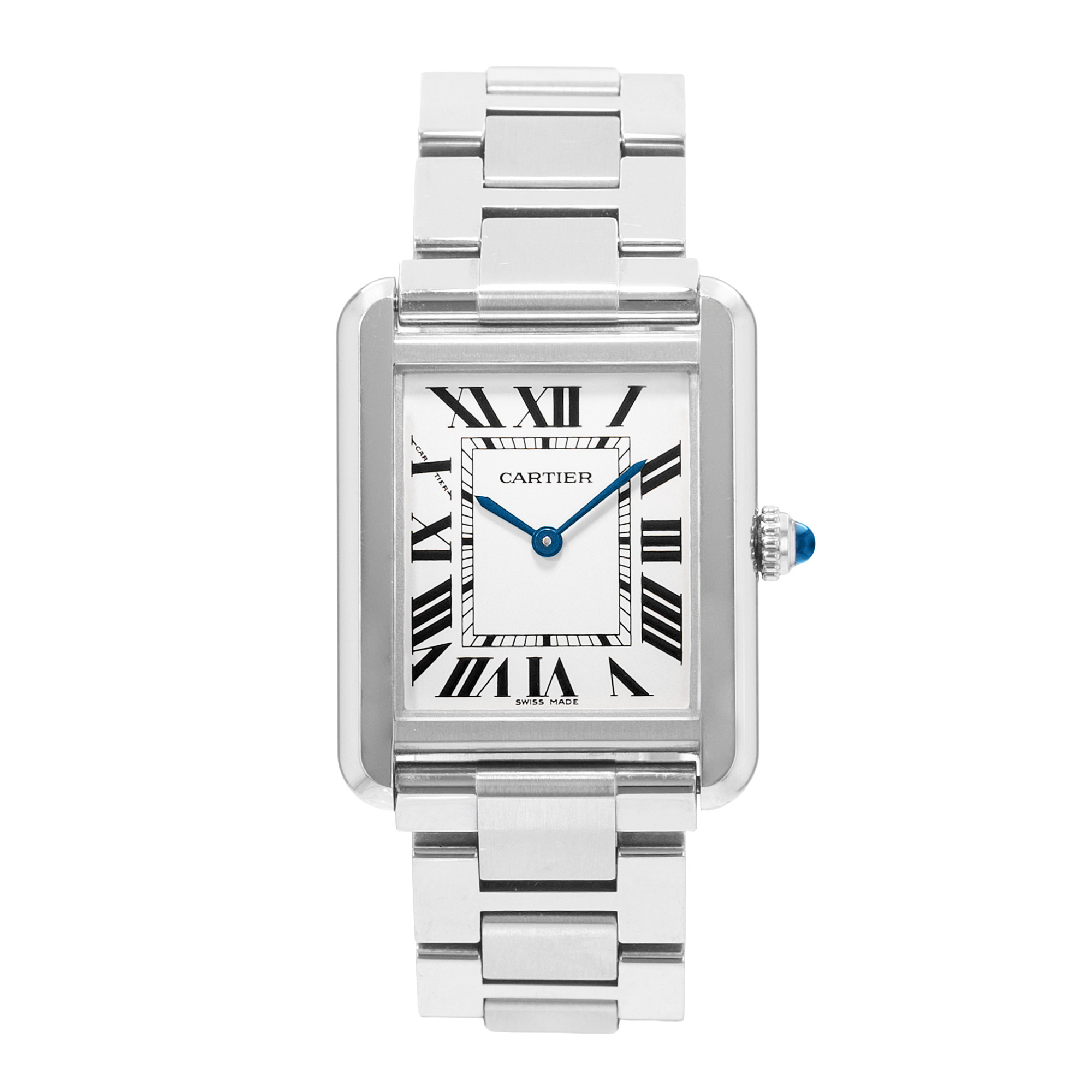 Cartier Tank Solo W5200013 3170 24mm Silver Roman Dial Steel Ladies Watch 2010 thumbnail 2