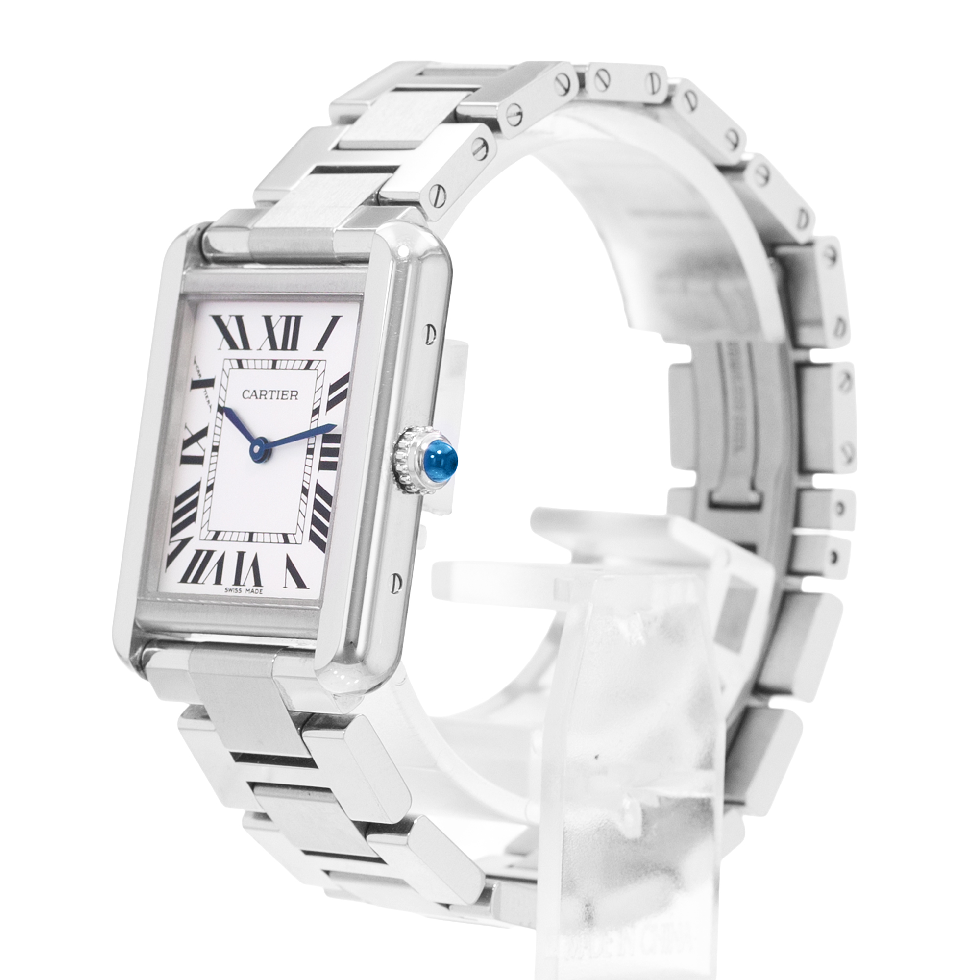 Cartier Tank Solo W5200013 3170 24mm Silver Roman Dial Steel Ladies Watch 2010 thumbnail 4