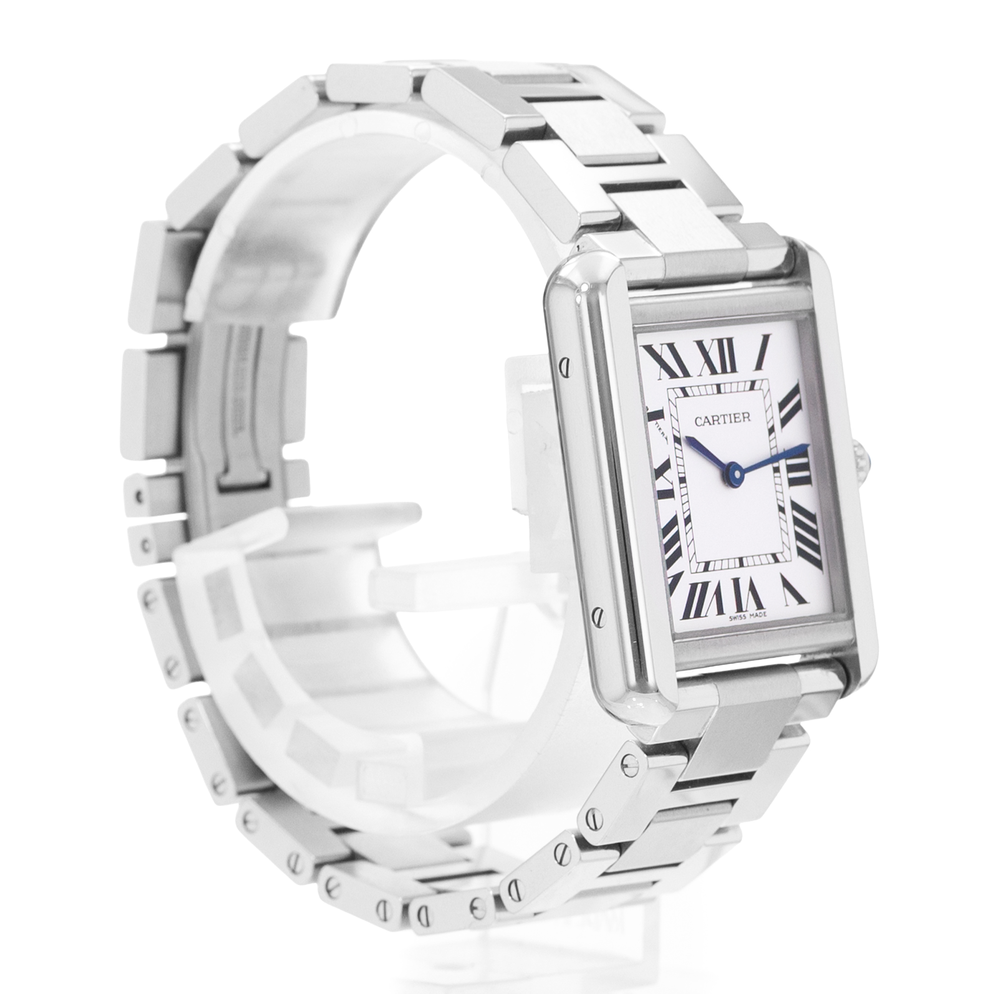 Cartier Tank Solo W5200013 3170 24mm Silver Roman Dial Steel Ladies Watch 2010 thumbnail 5