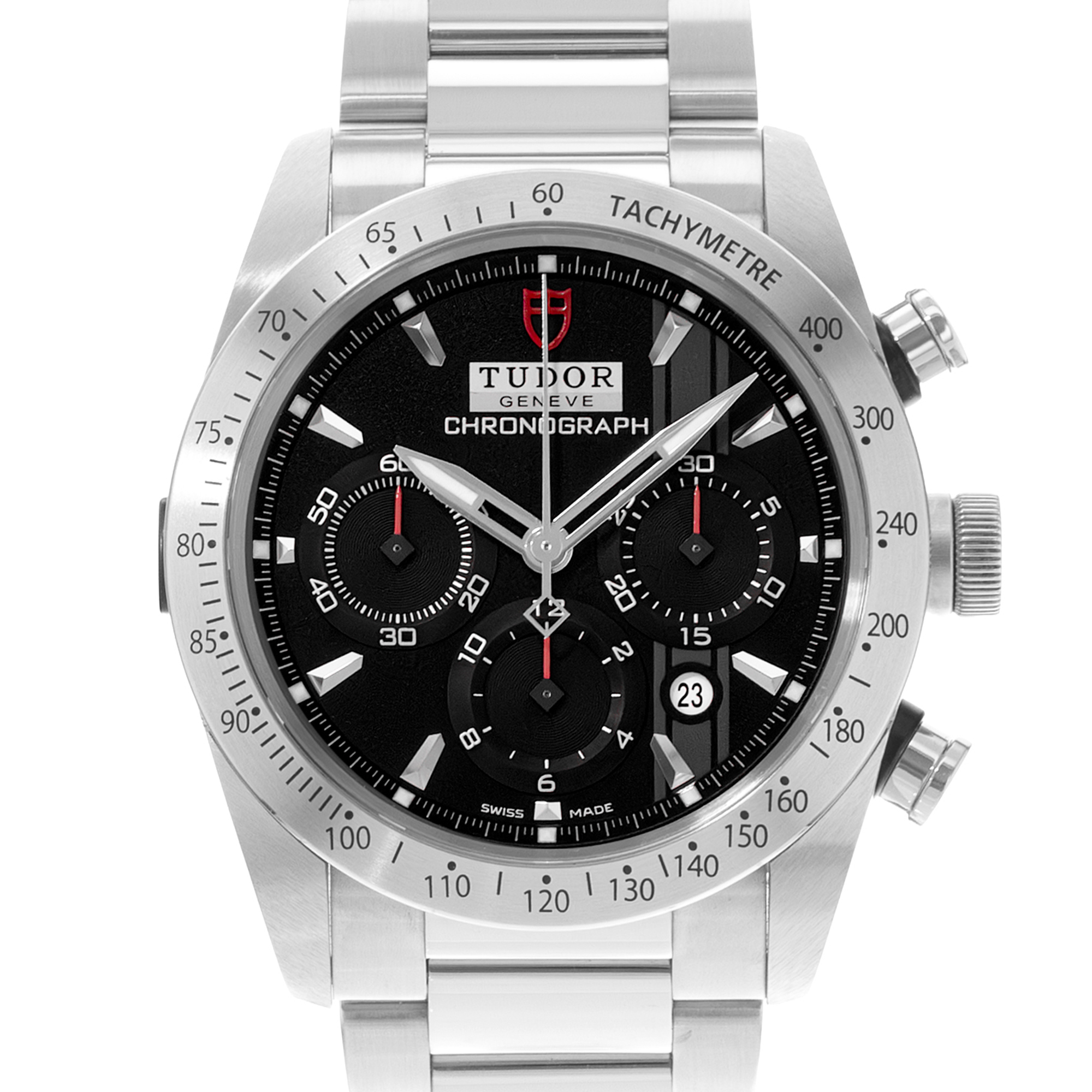 Tudor Fastrider Chrono 42000 42mm Black Dial Steel Chronograph Mens Watch 2014 thumbnail 1