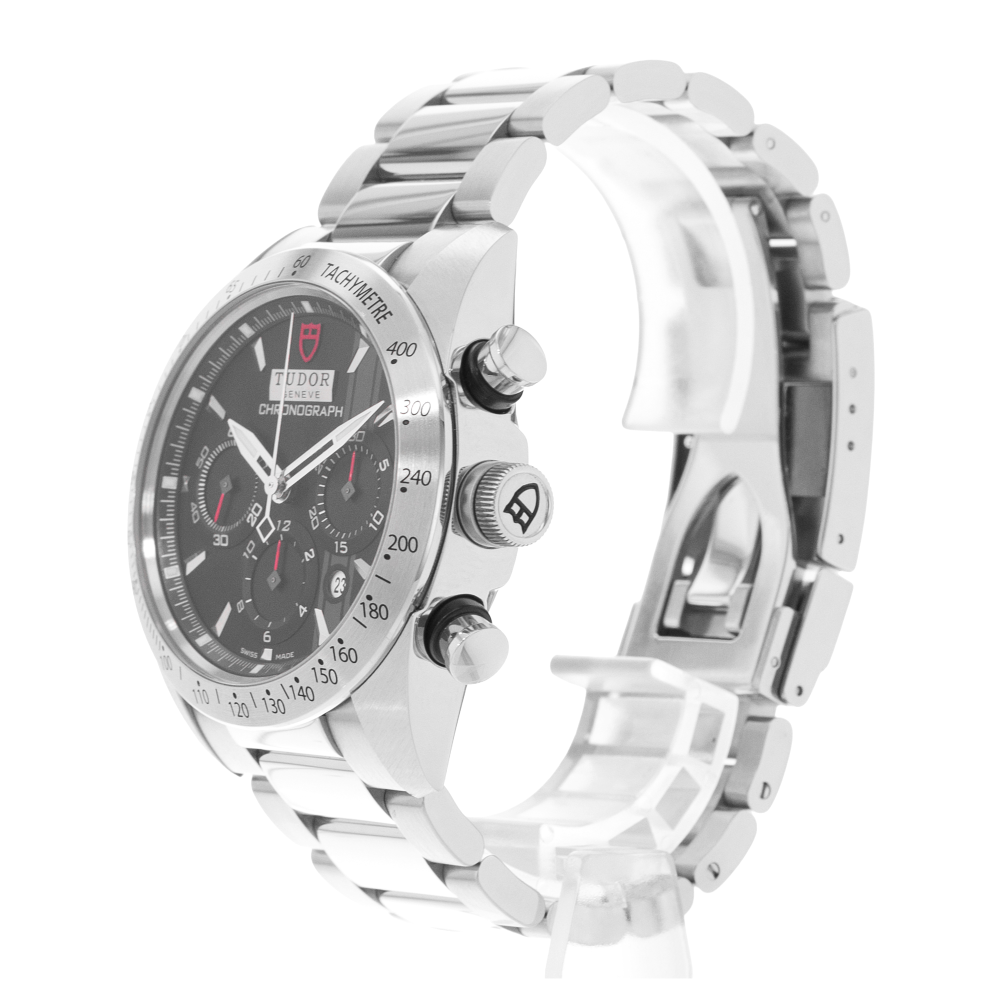 Tudor Fastrider Chrono 42000 42mm Black Dial Steel Chronograph Mens Watch 2014 thumbnail 4