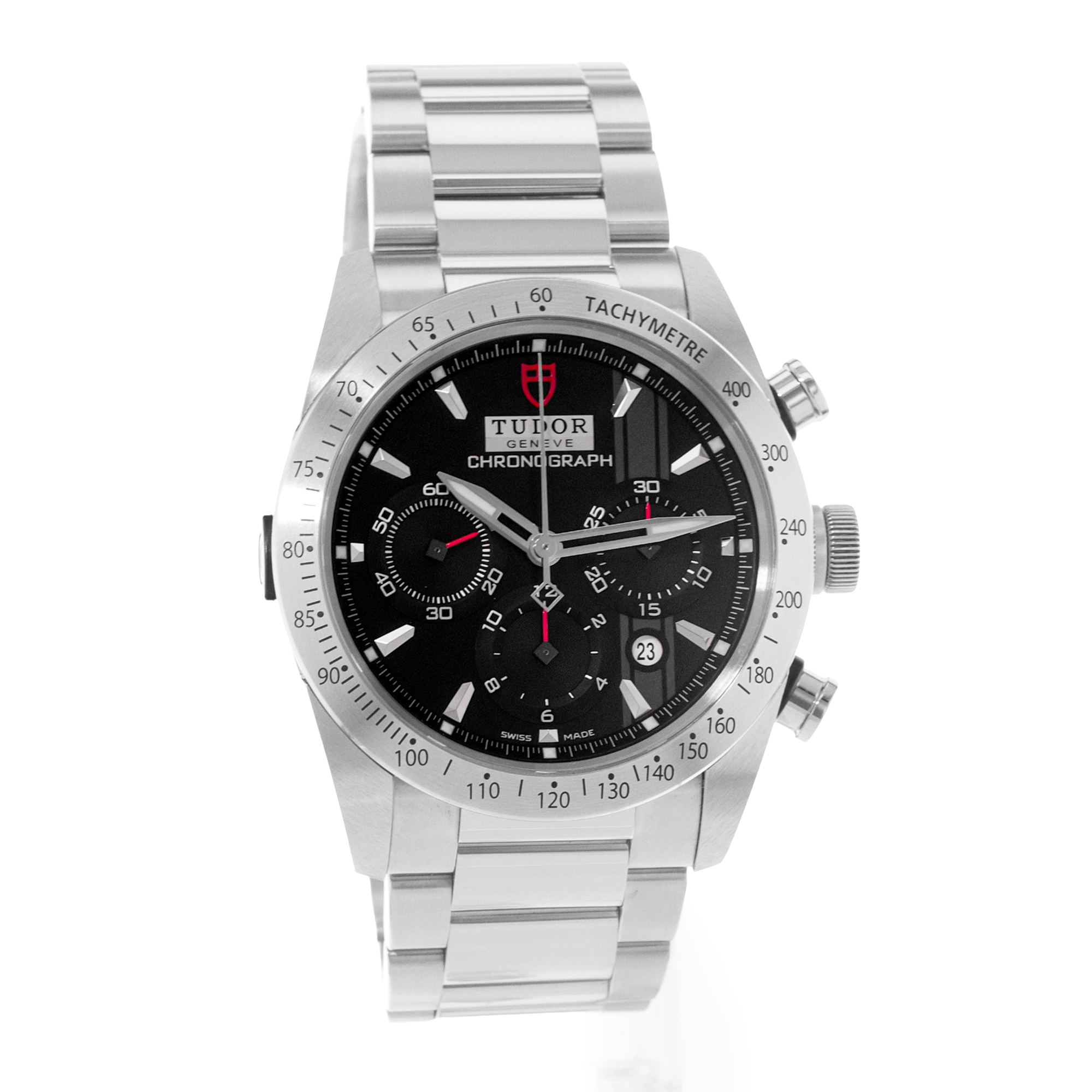 Tudor Fastrider Chrono 42000 42mm Black Dial Steel Chronograph Mens Watch 2014 thumbnail 6