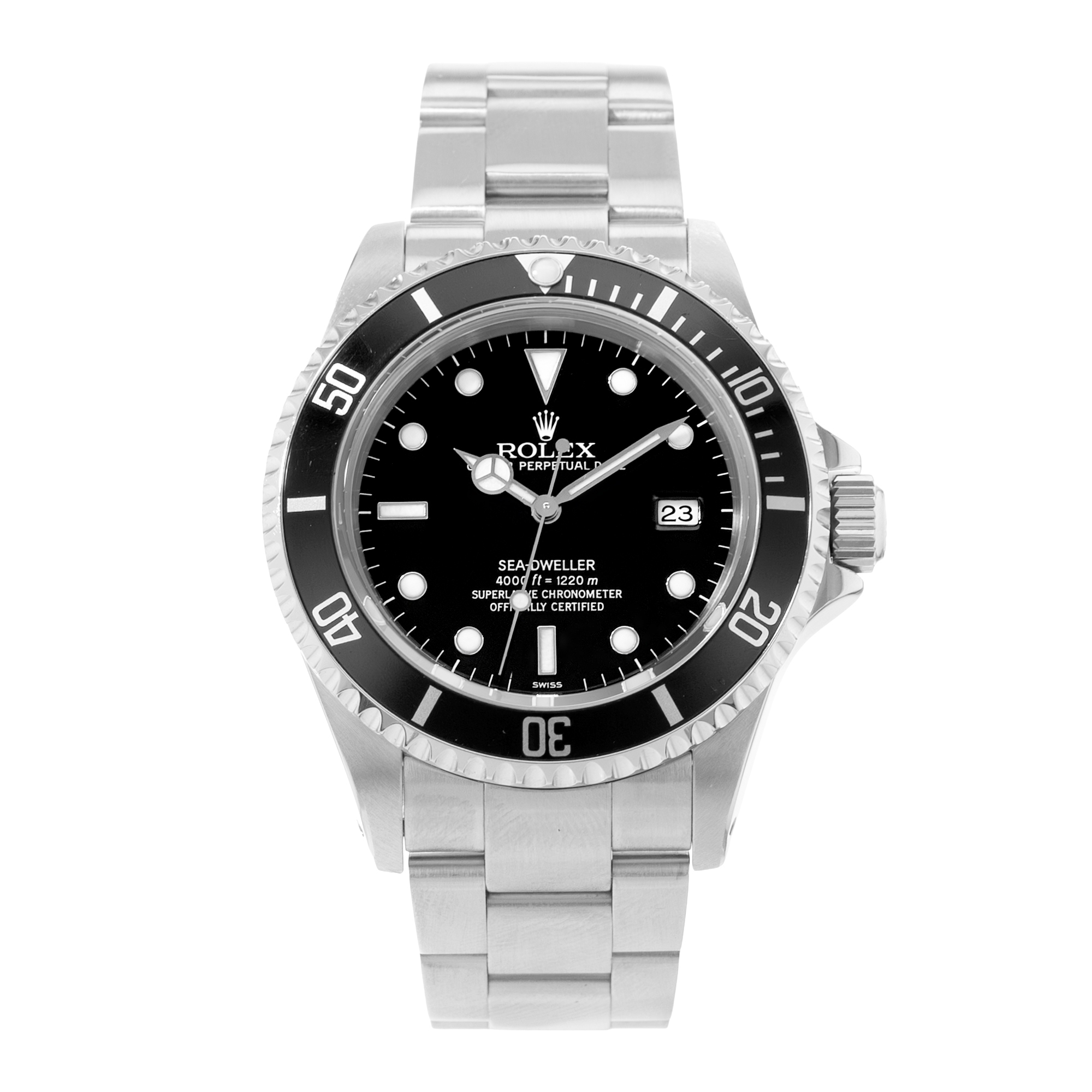 Rolex Sea-Dweller 4000 16600 40mm Black Steel Aluminum Mens Watch Papers 1999 thumbnail 2