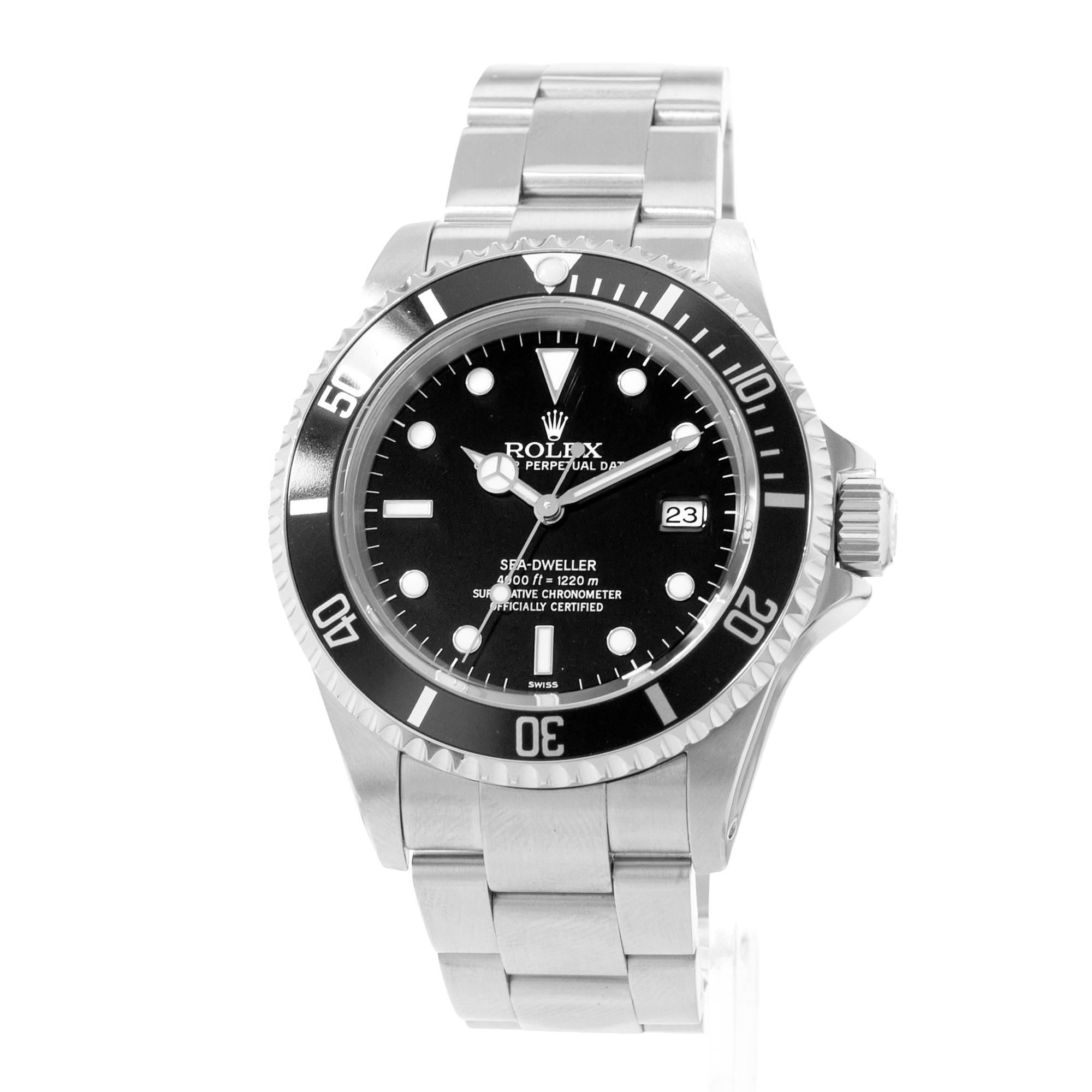 Rolex Sea-Dweller 4000 16600 40mm Black Steel Aluminum Mens Watch Papers 1999 thumbnail 4