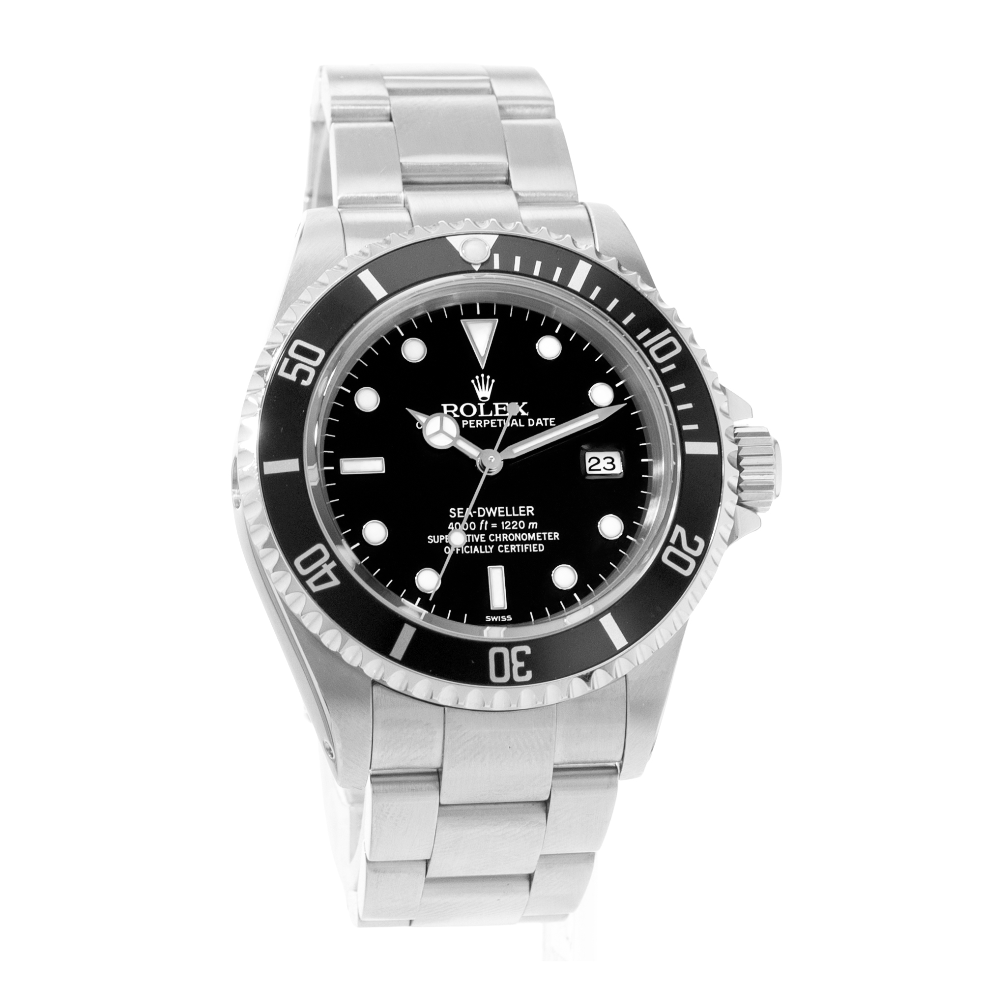 Rolex Sea-Dweller 4000 16600 40mm Black Steel Aluminum Mens Watch Papers 1999 thumbnail 7