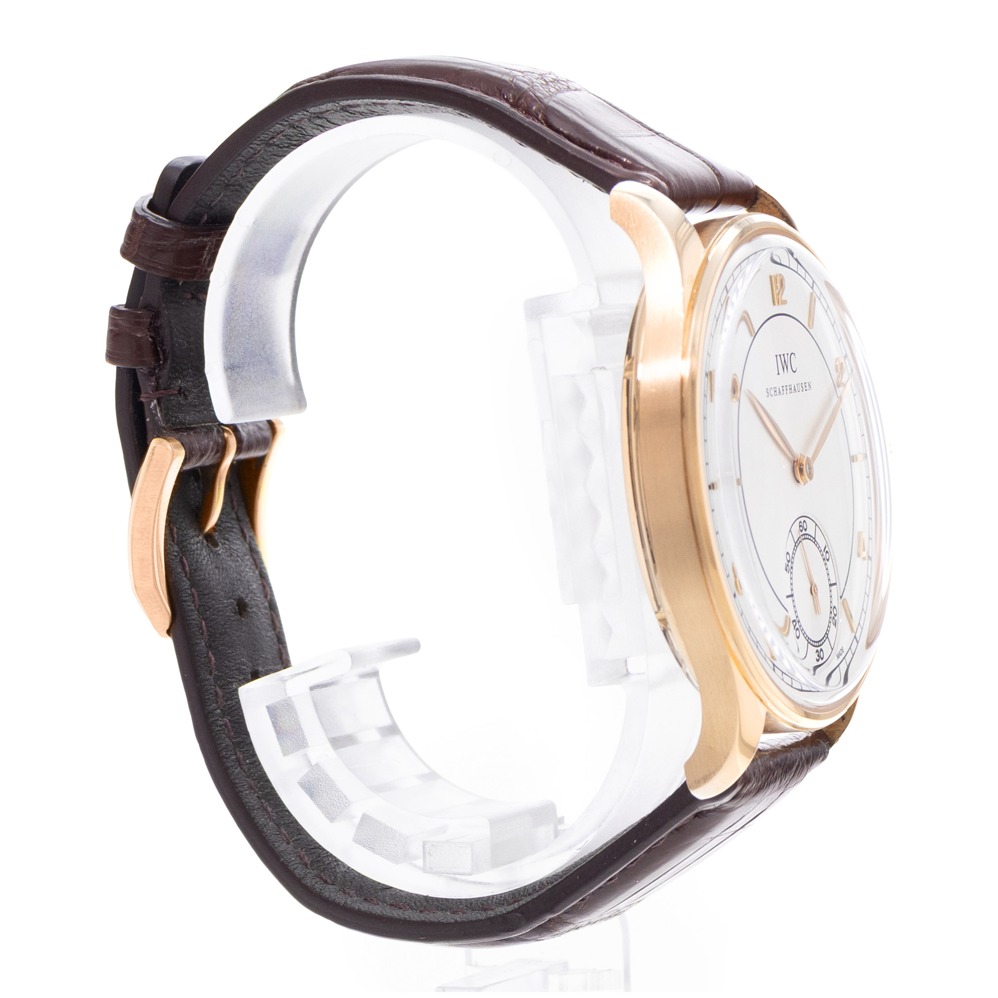 IWC Portuguese Hand-Wound IW544503 44mm Vintage 18k Rose Gold Mens Watch 2009 thumbnail 5