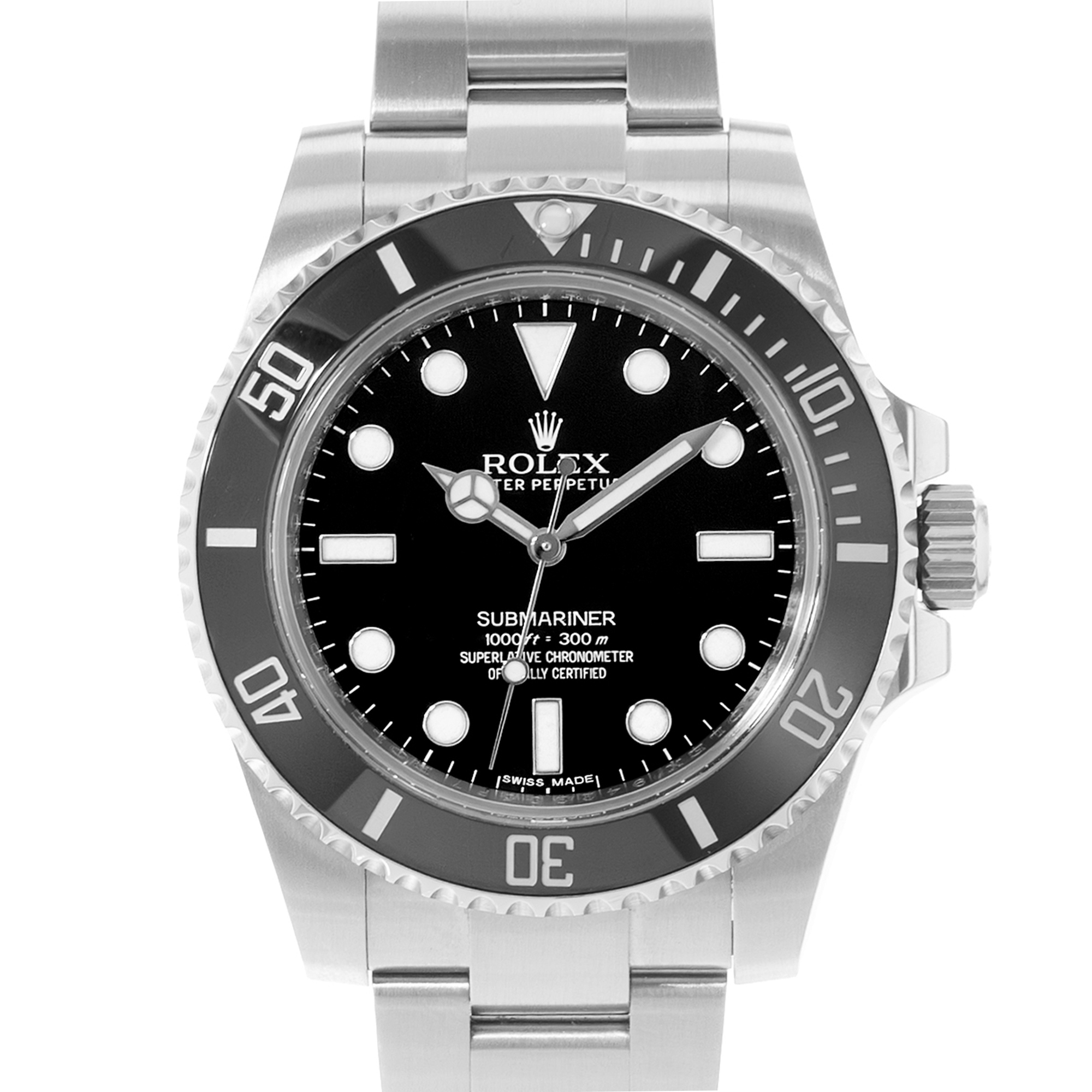 Rolex Submariner No Date 114060 Black Dial Steel Ceramic Mens Watch Card 2013 thumbnail 1