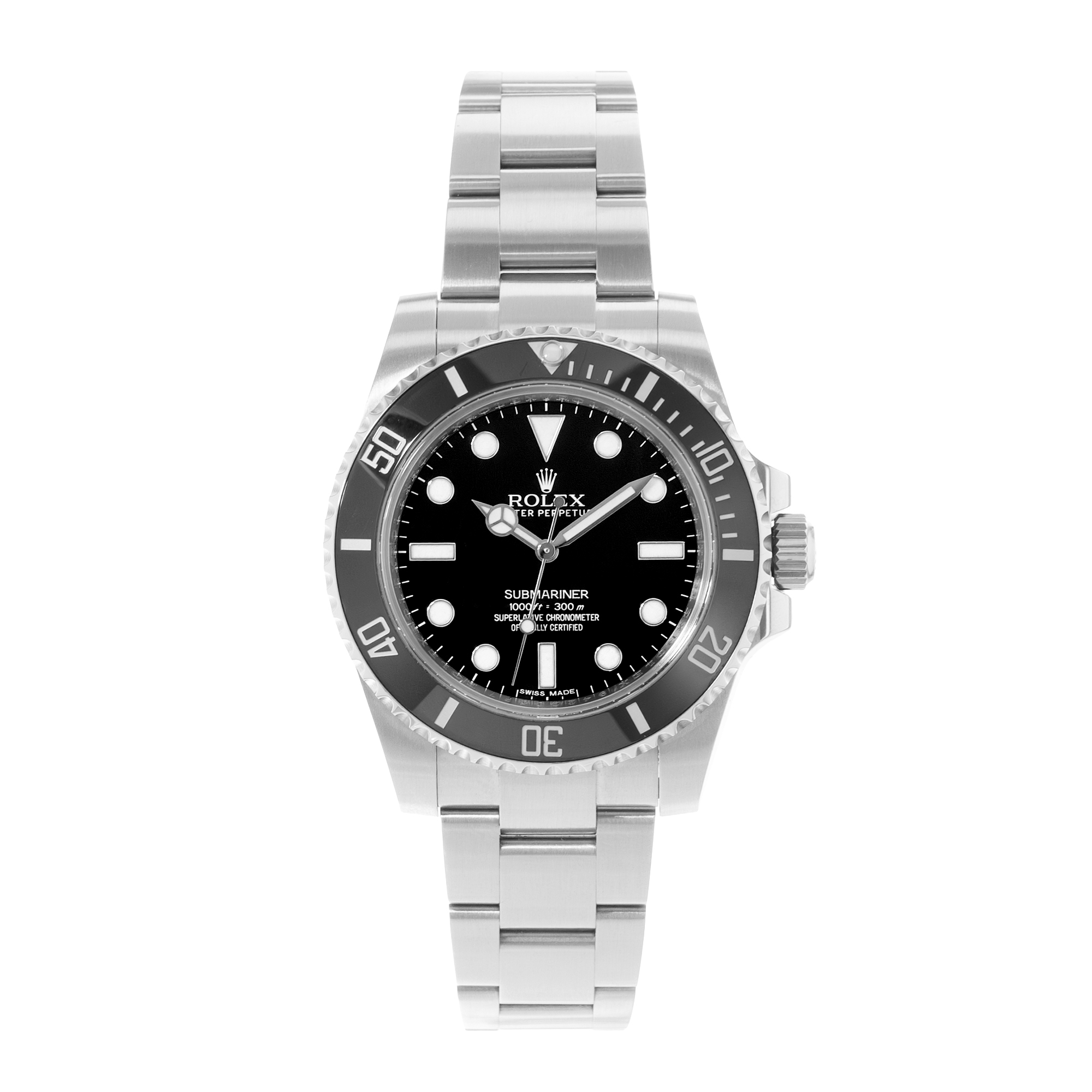 Rolex Submariner No Date 114060 Black Dial Steel Ceramic Mens Watch Card 2013 thumbnail 2
