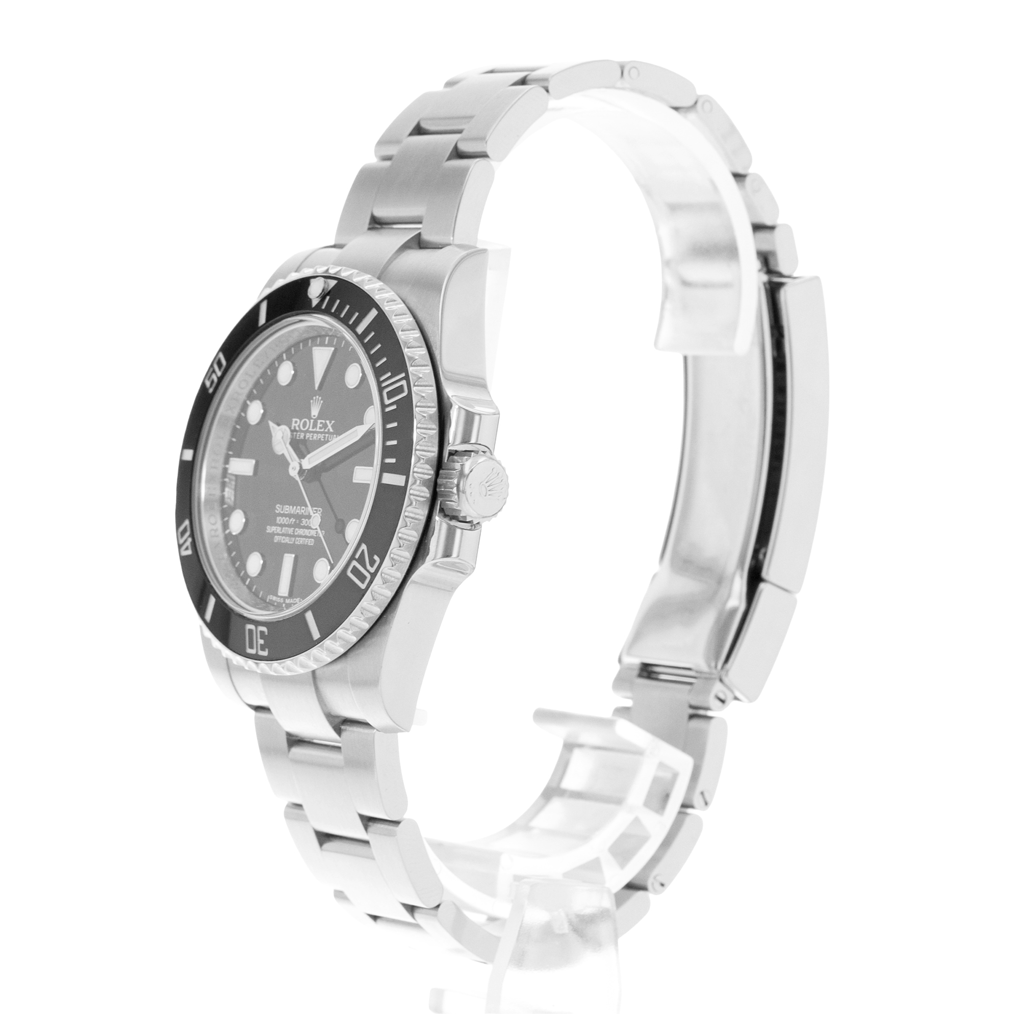 Rolex Submariner No Date 114060 Black Dial Steel Ceramic Mens Watch Card 2013 thumbnail 5