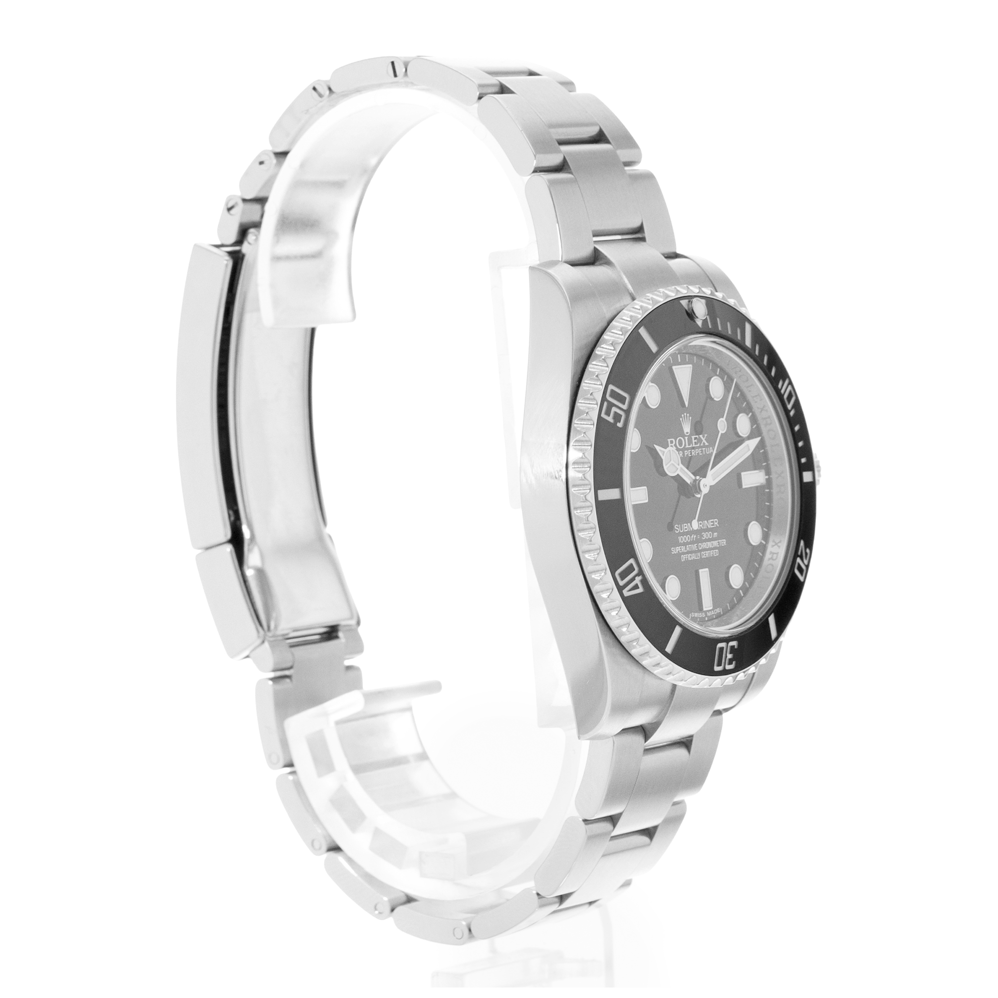 Rolex Submariner No Date 114060 Black Dial Steel Ceramic Mens Watch Card 2013 thumbnail 6