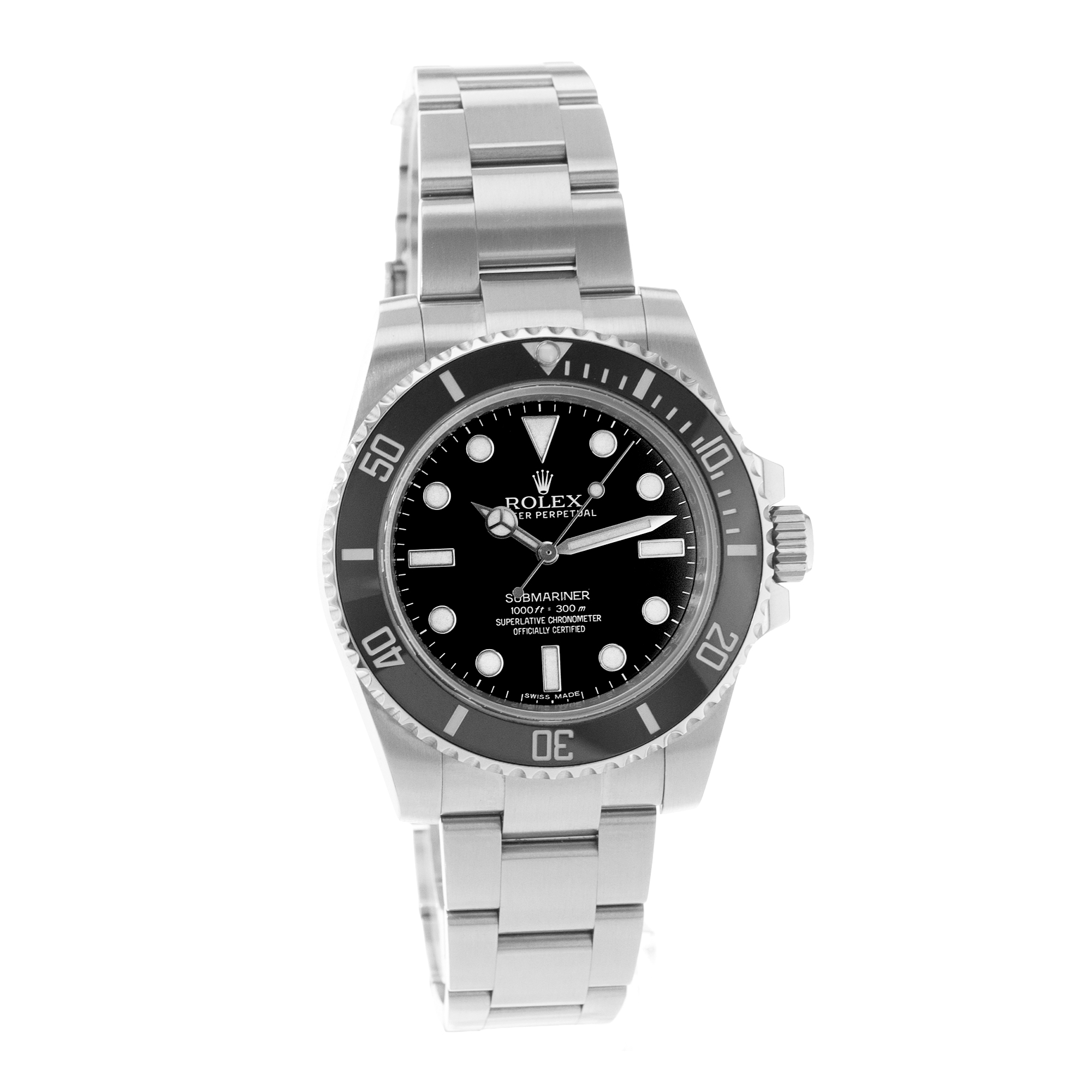 Rolex Submariner No Date 114060 Black Dial Steel Ceramic Mens Watch Card 2013 thumbnail 7