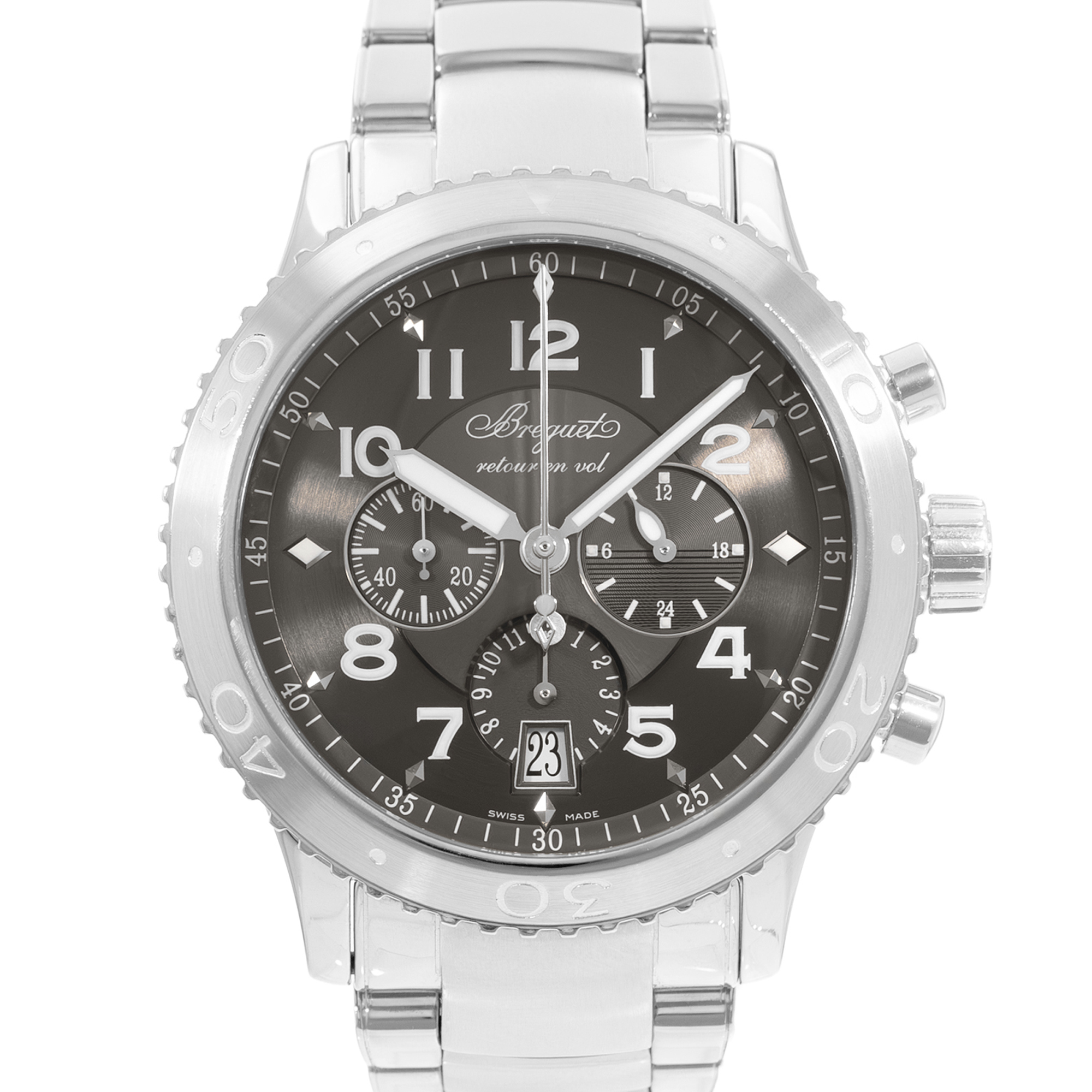 Breguet Type XX - XXI - XXII 3810ST/92/9ZU 42mm Ruthenium Dial Steel Mens Watch thumbnail 1