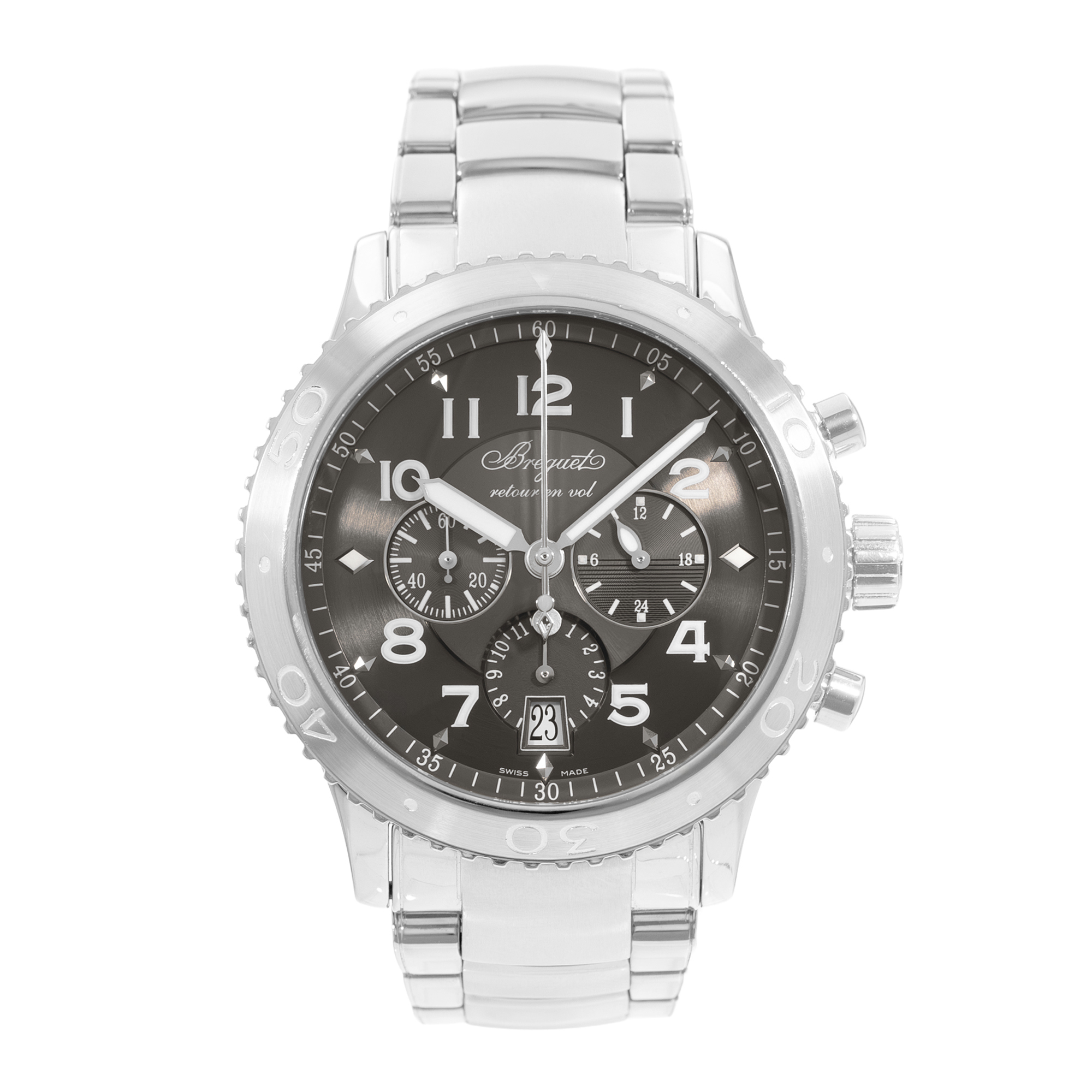 Breguet Type XX - XXI - XXII 3810ST/92/9ZU 42mm Ruthenium Dial Steel Mens Watch thumbnail 2