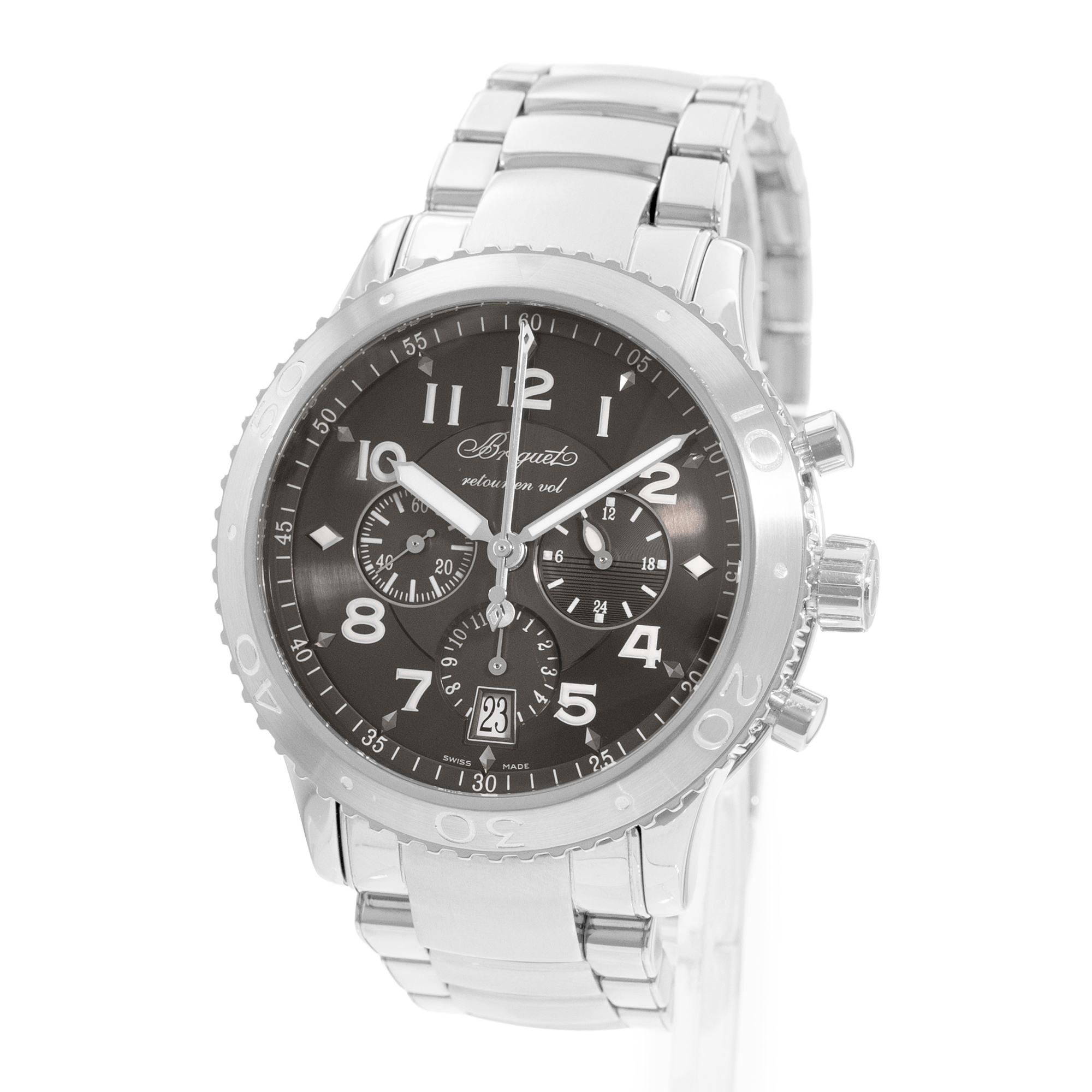 Breguet Type XX - XXI - XXII 3810ST/92/9ZU 42mm Ruthenium Dial Steel Mens Watch thumbnail 3