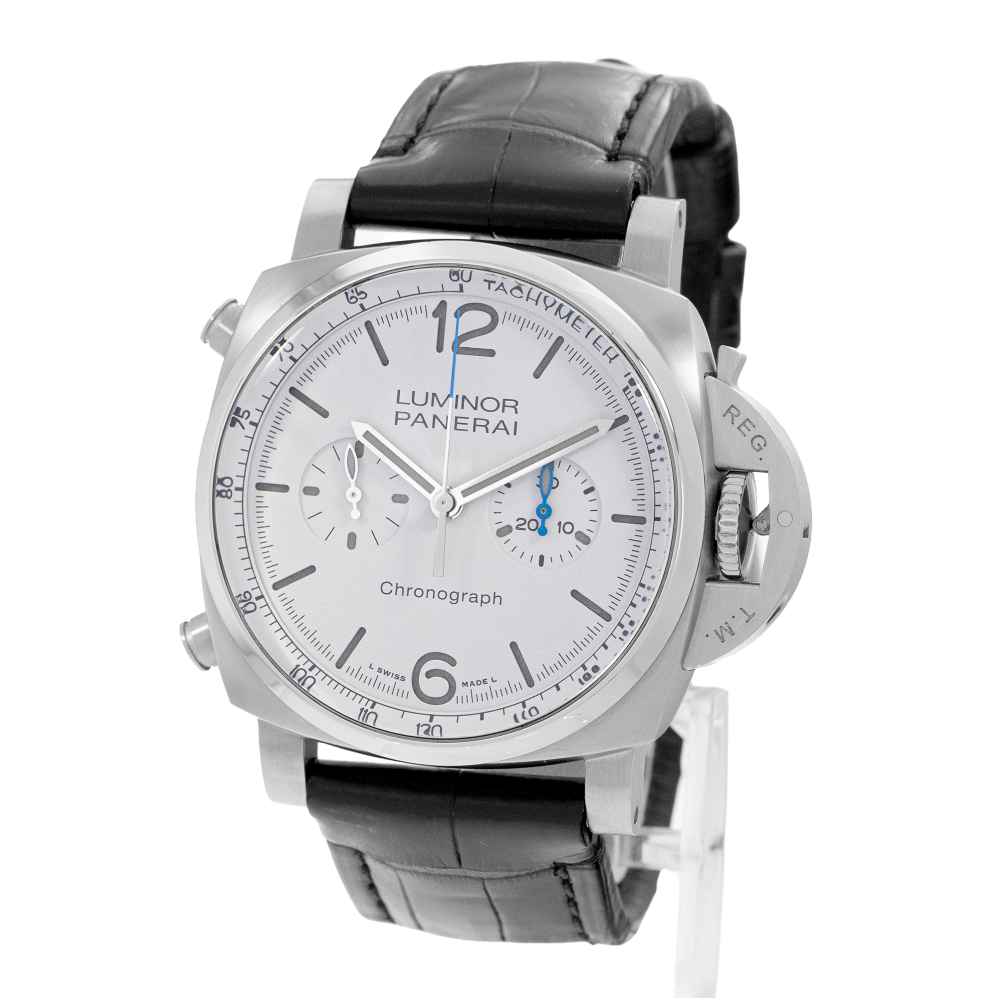 Panerai Luminor Chrono PAM01218 44MM Silver Steel Mens Watch Box thumbnail 3