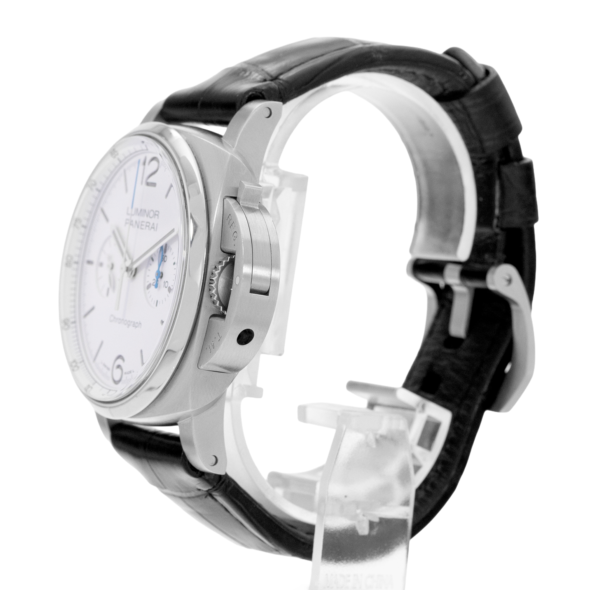 Panerai Luminor Chrono PAM01218 44MM Silver Steel Mens Watch Box thumbnail 4