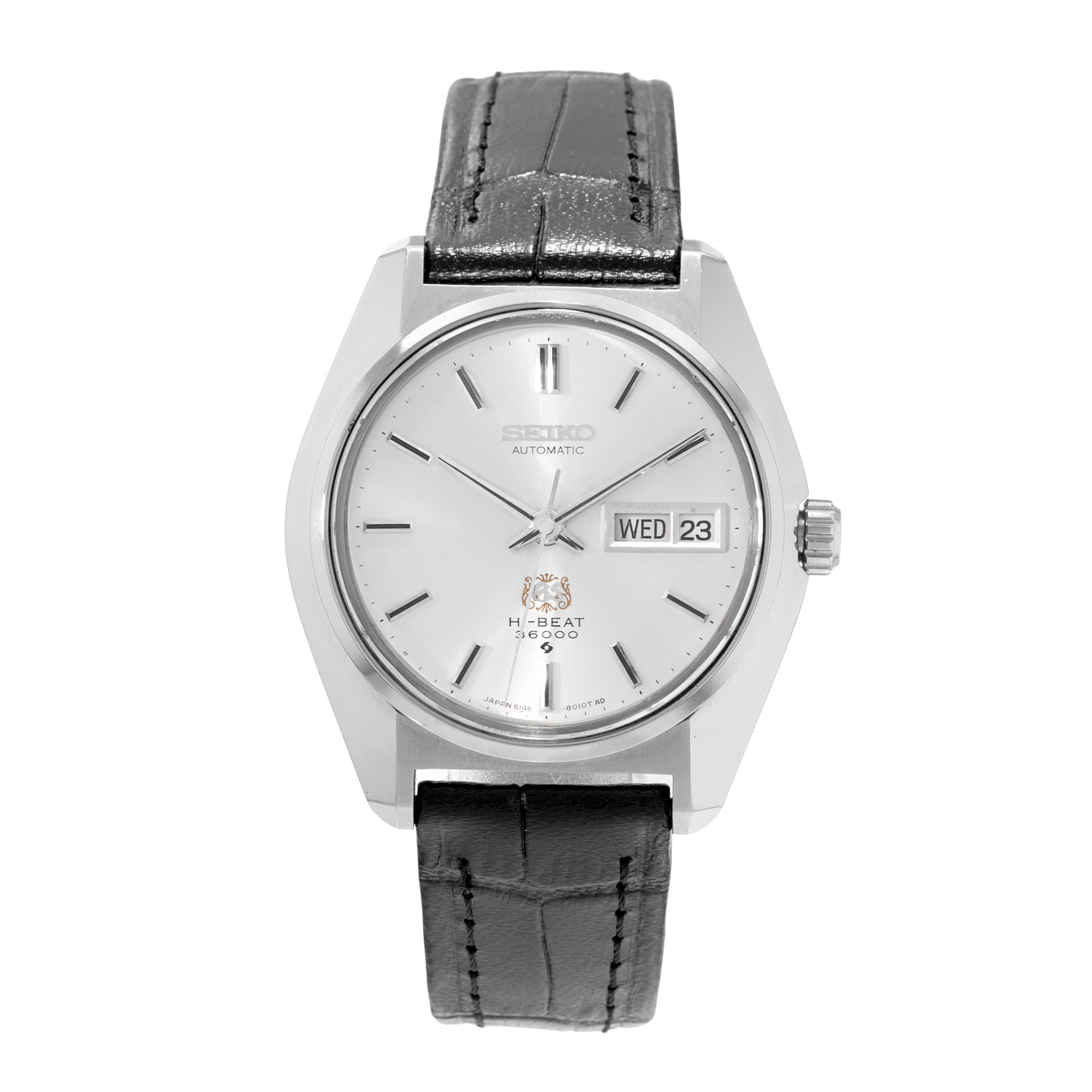 Grand Seiko Arabesque 6146-8010 36mm Silver Dial Steel Mens Watch Box Papers thumbnail 2